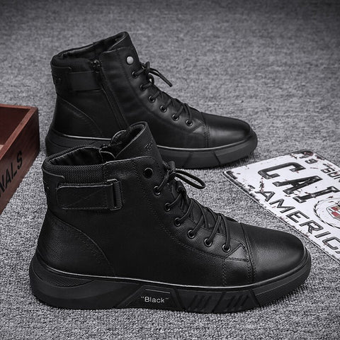 Einzigartige schwarze Lederschuhe Heidi Mode - Image 2