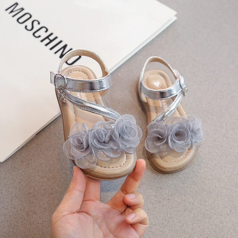 Mädchen Floral Verzierte Komfort Sandalen Heidi-Mode - Image 3