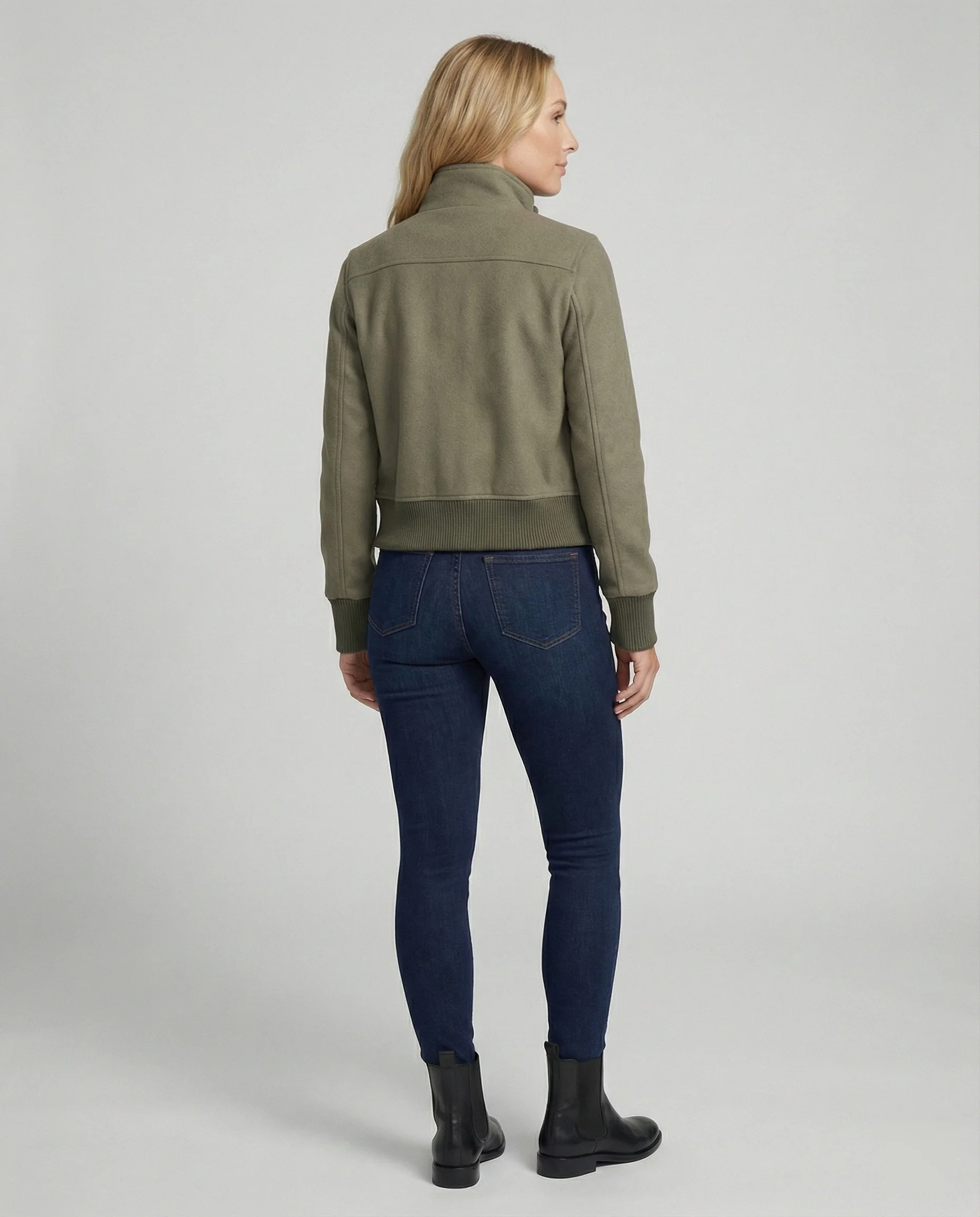 Modische American Style Damen Kurzjacke Slim-Fit Design Herbst Jacke - Image 4