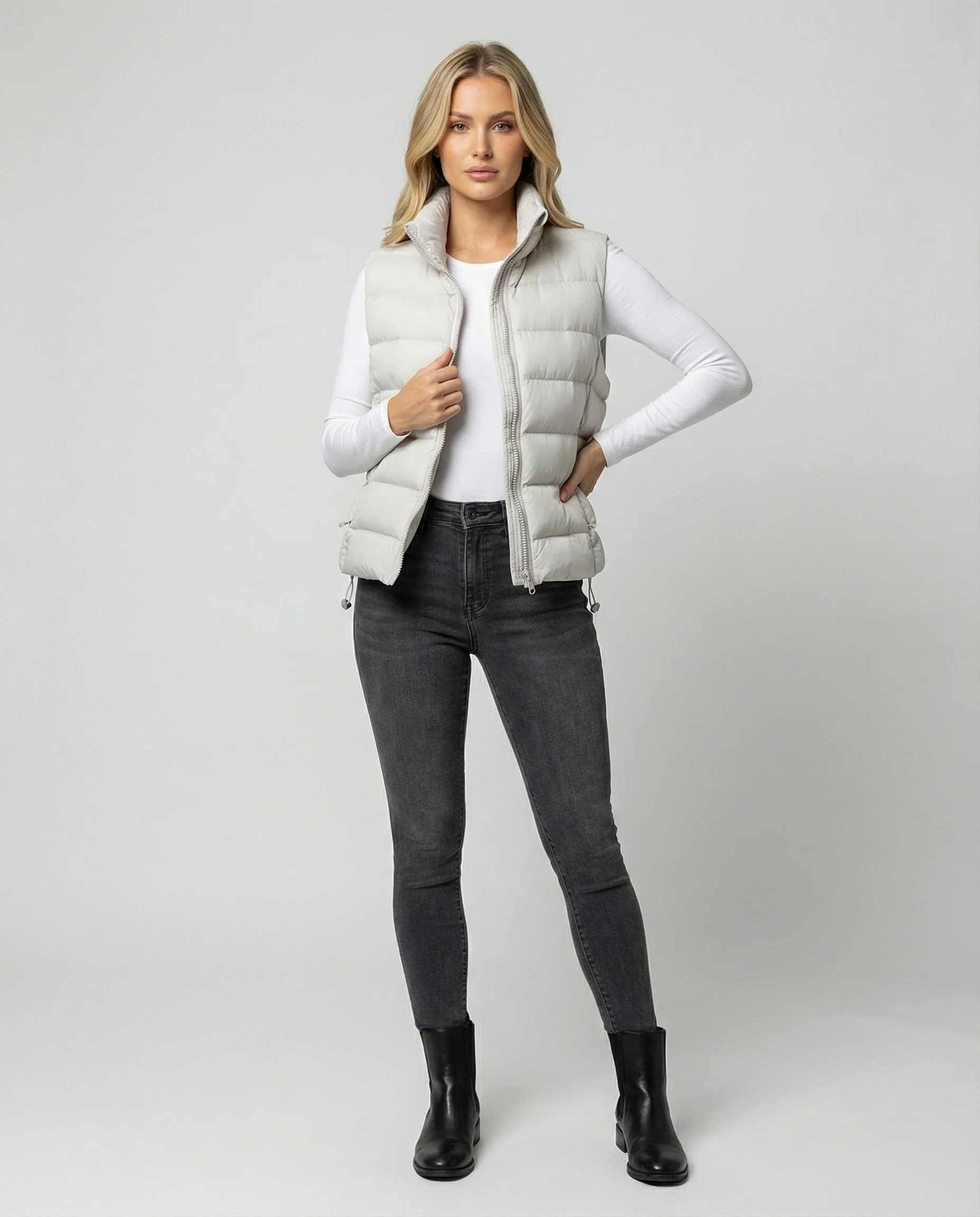 Modische Damen Weste Stehkragen Ärmellos Outdoor Jacke Pink - Image 7