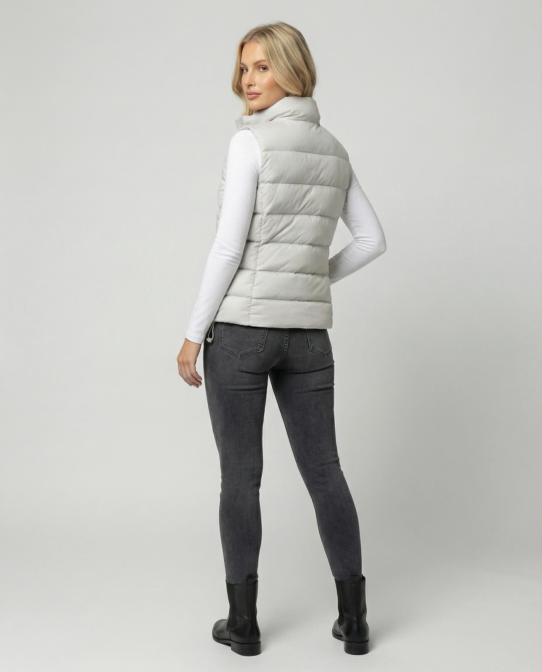 Modische Damen Weste Stehkragen Ärmellos Outdoor Jacke Pink - Image 8