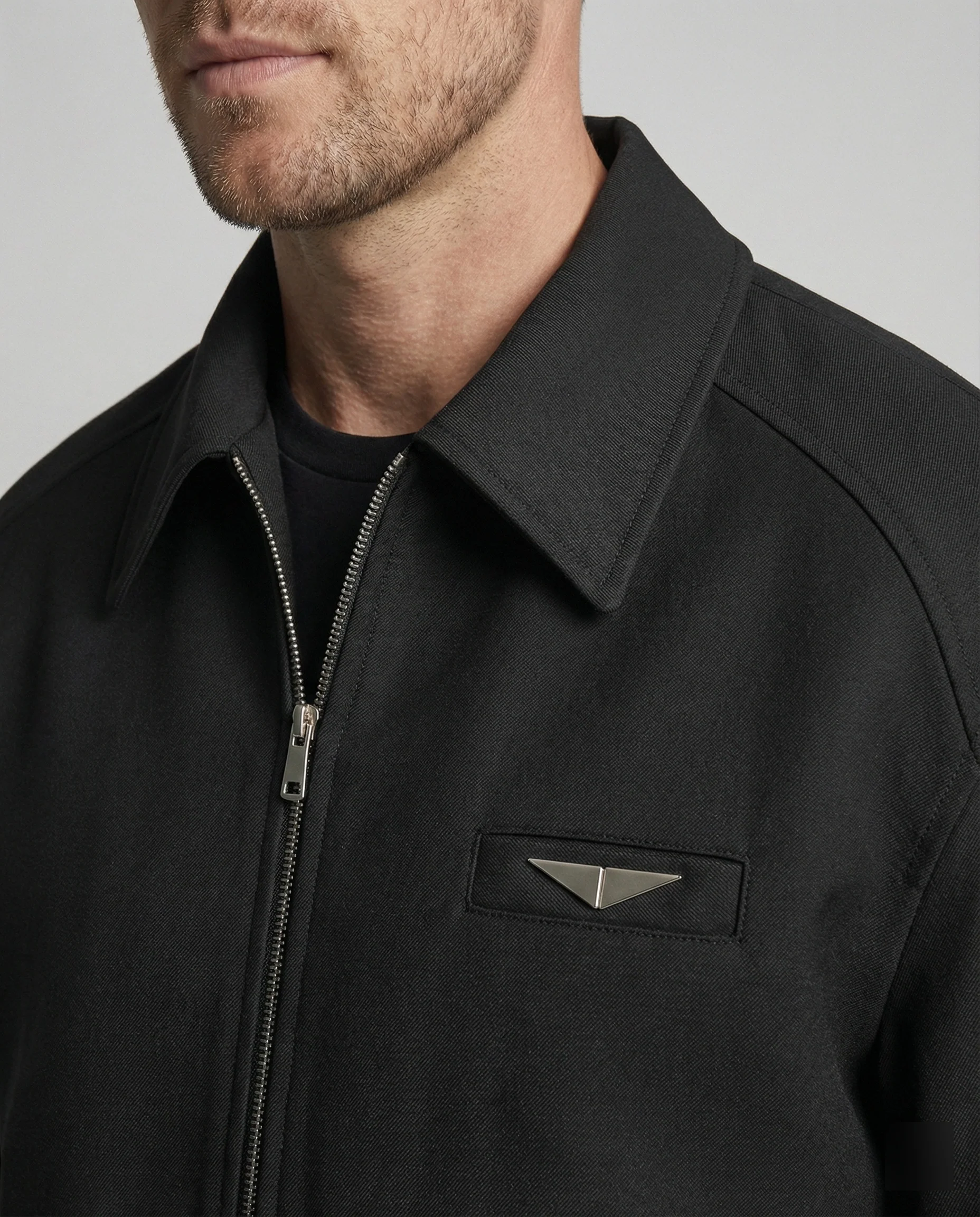 Mu Series Herren Kurzjacke im Vintage Baseball-Stil Executive Look Khaki - Image 2