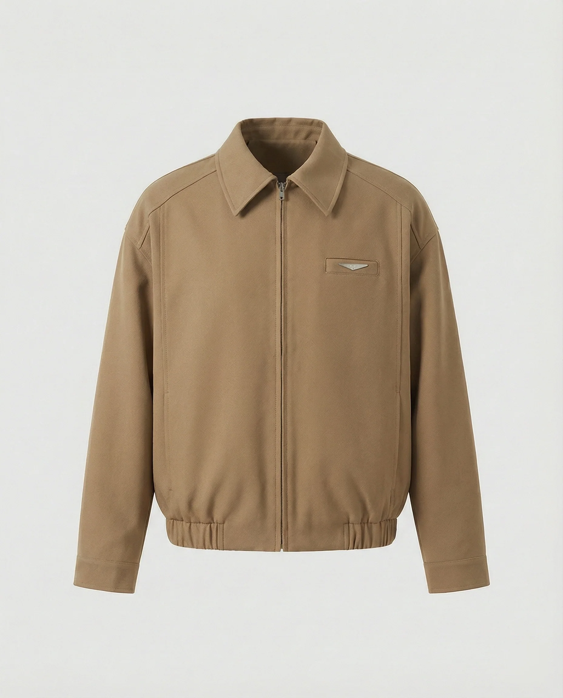 Mu Series Herren Kurzjacke im Vintage Baseball-Stil Executive Look Khaki - Image 6