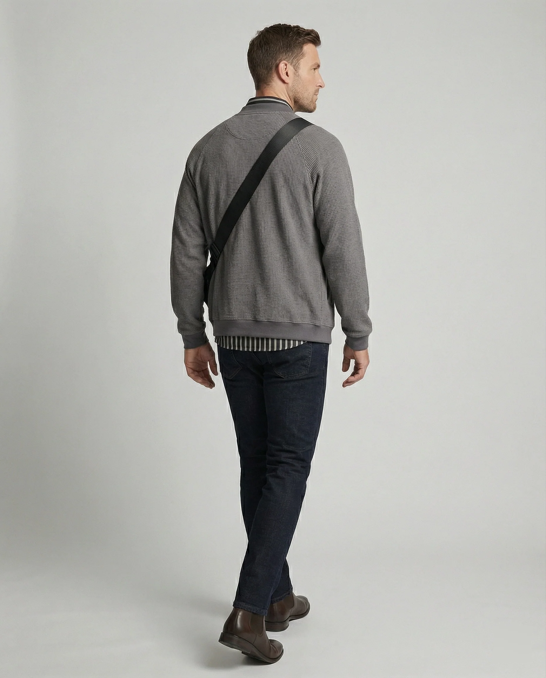 Onun Japanische Waffelstrick Sweatshirt Jacke Sportlicher Cardigan für Herren - Image 3