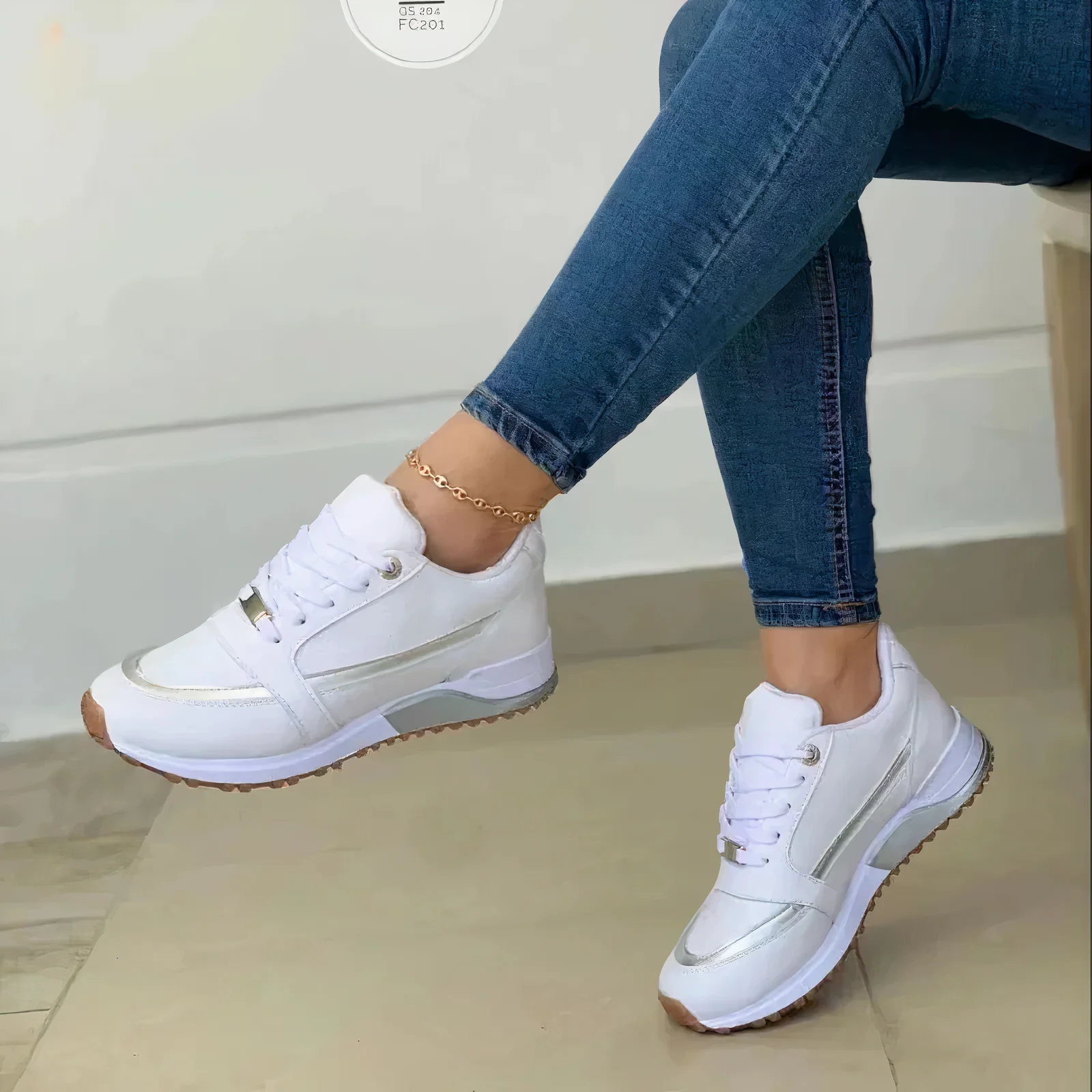 Orthopädische Schuhe - Schnürschuhe - Weicher Sohle - Walkingschuhe - Damen Sneakers Heidi Mode - Image 3