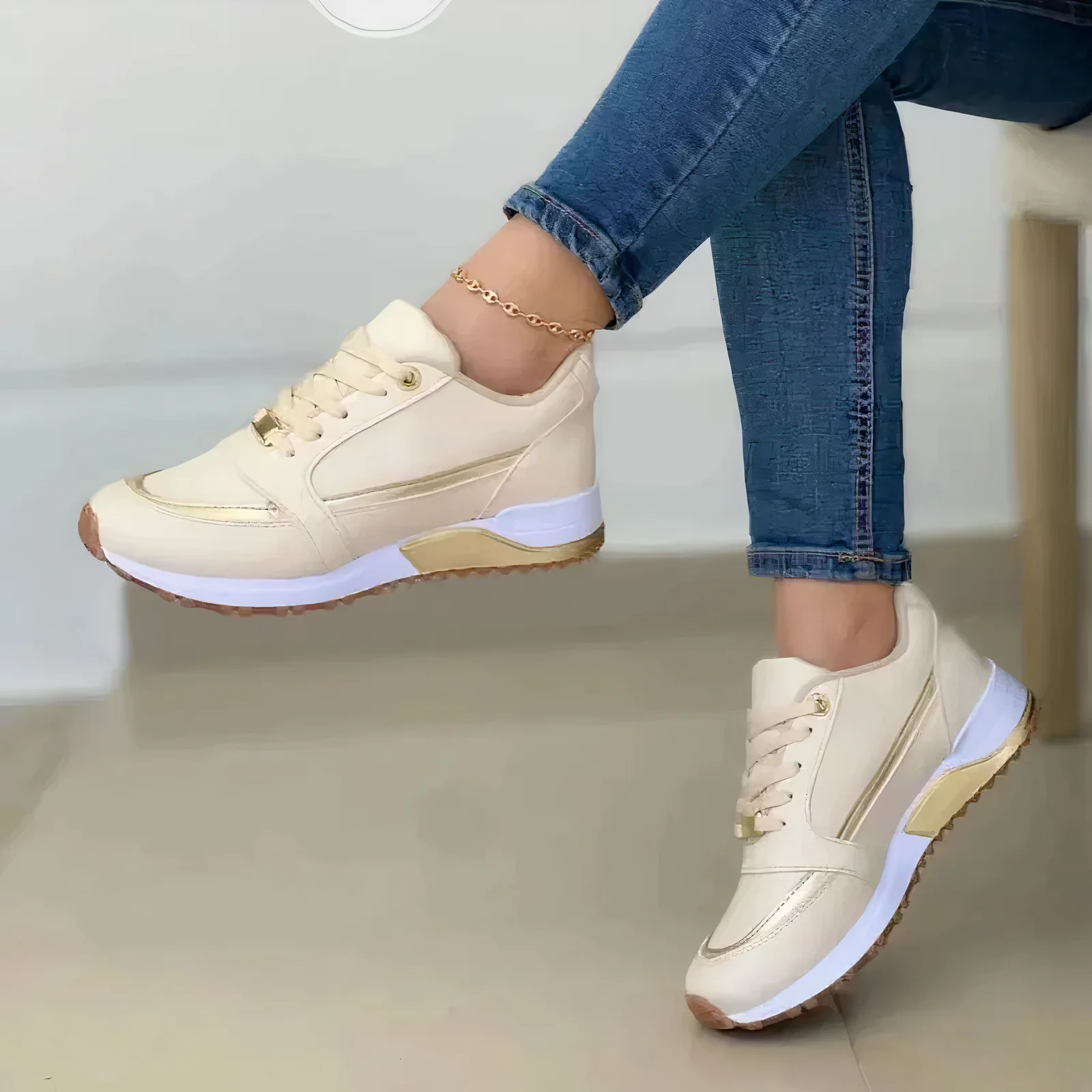 Orthopädische Schuhe - Schnürschuhe - Weicher Sohle - Walkingschuhe - Damen Sneakers Heidi Mode - Image 4