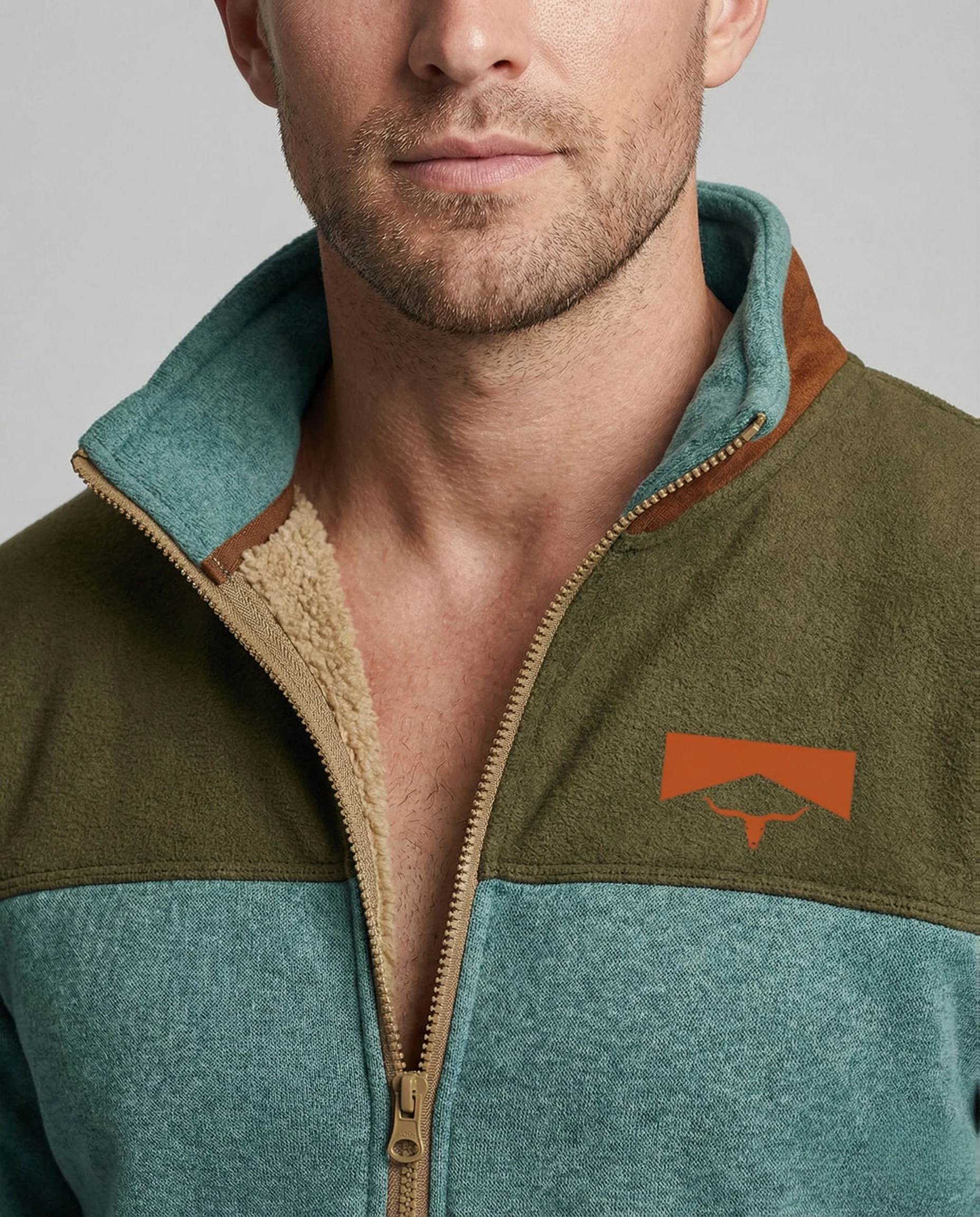 Herren Polyester Outdoor Jacke mit Reißverschluss & Umlegekragen | Heidi-Mode - Image 3