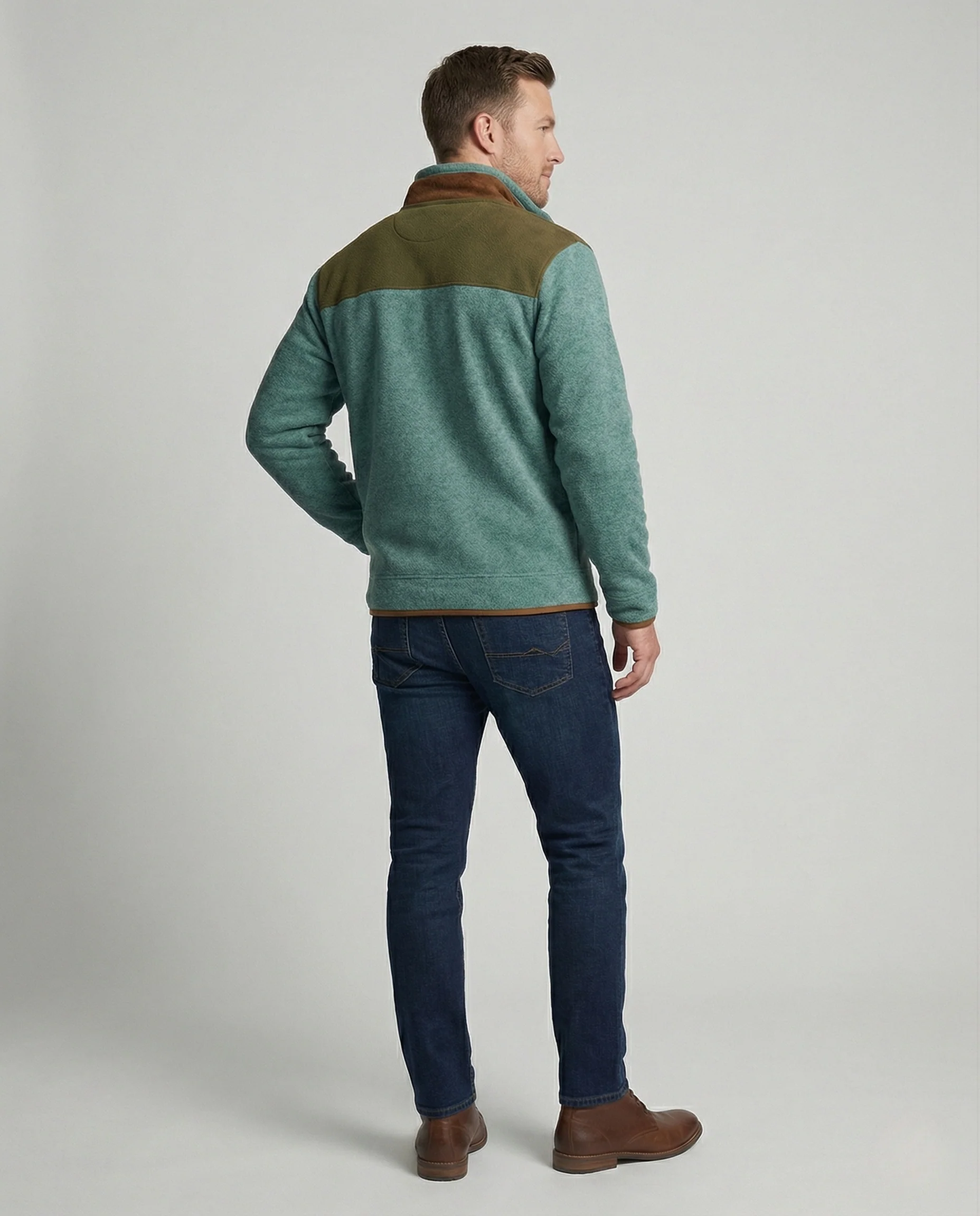 Herren Polyester Outdoor Jacke mit Reißverschluss & Umlegekragen | Heidi-Mode - Image 4
