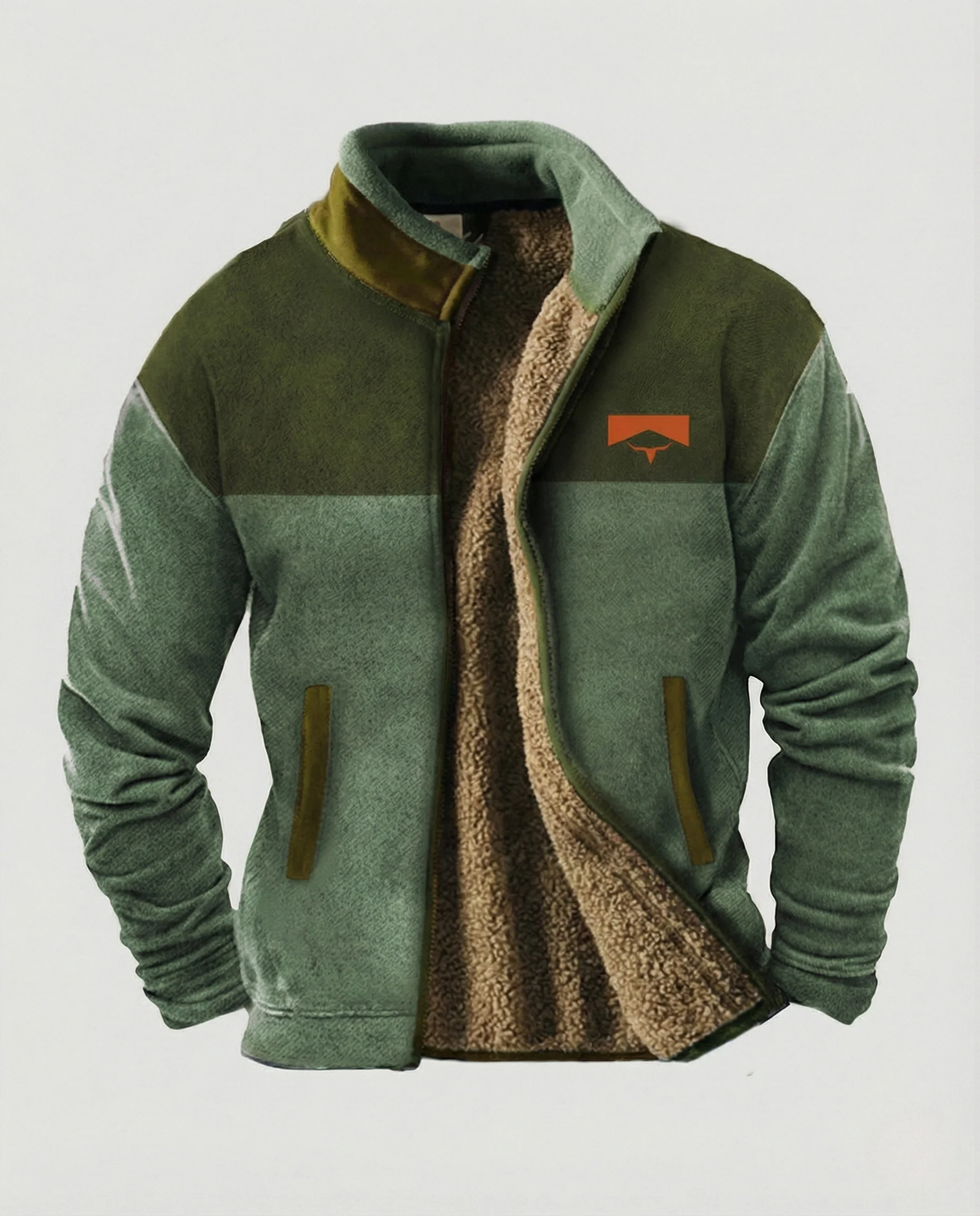 Herren Polyester Outdoor Jacke mit Reißverschluss & Umlegekragen | Heidi-Mode - Image 7
