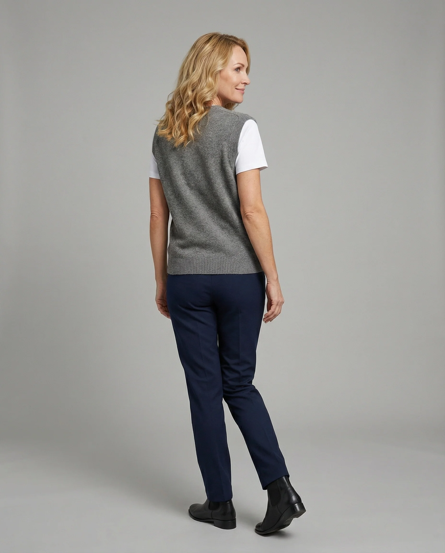 Retro Jacquard Strickweste für Damen im lässigen Oversize Vintage Look - Image 4