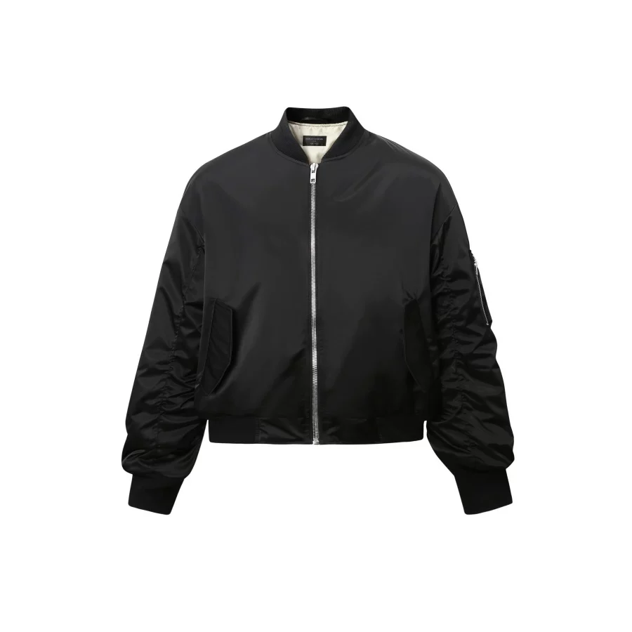 RTIMFD MA1 Bomberjacke US-Style Fliegerjacke 3M Wattiert Wasserabweisend Kurz
