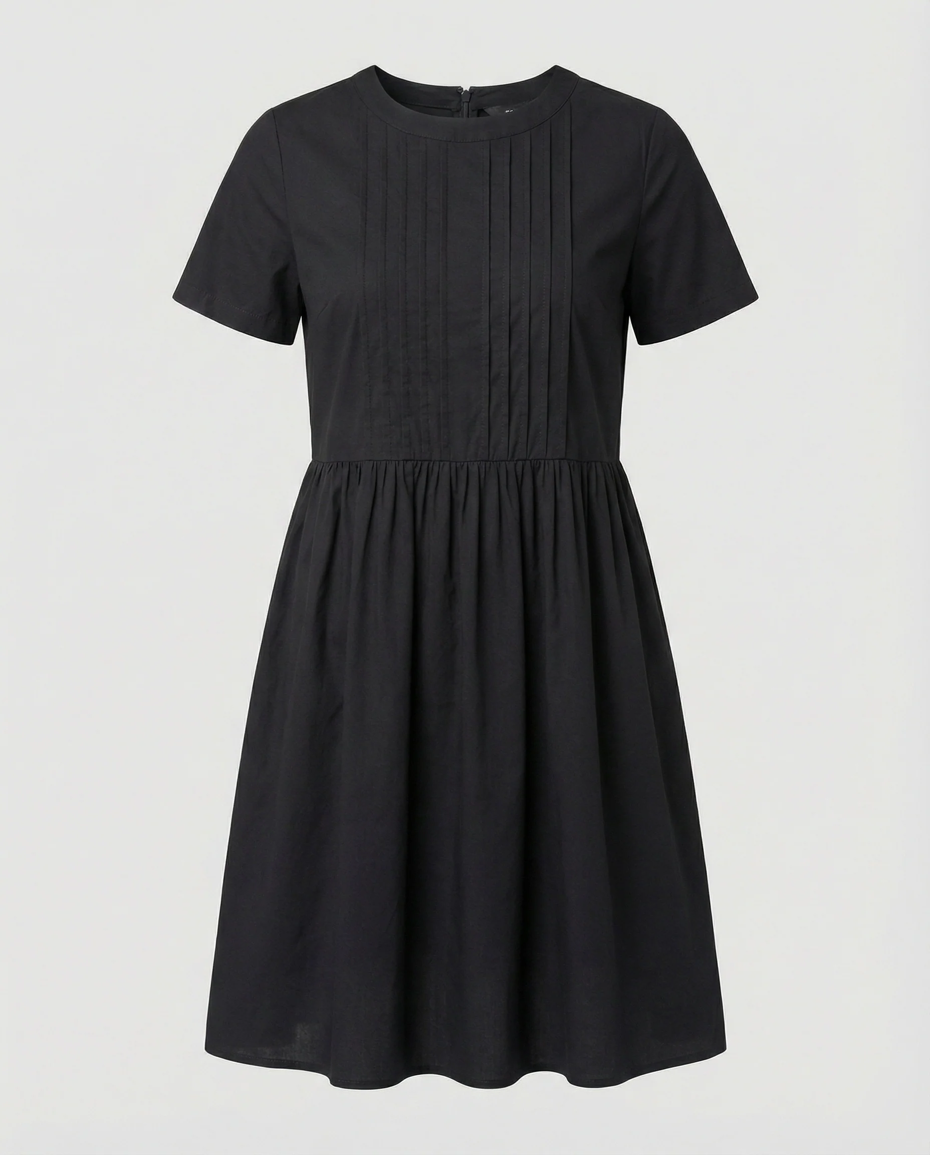 Schwarzes Maxikleid mit Rundhalsausschnitt und tailliertem Schnitt für den Sommer - Image 5