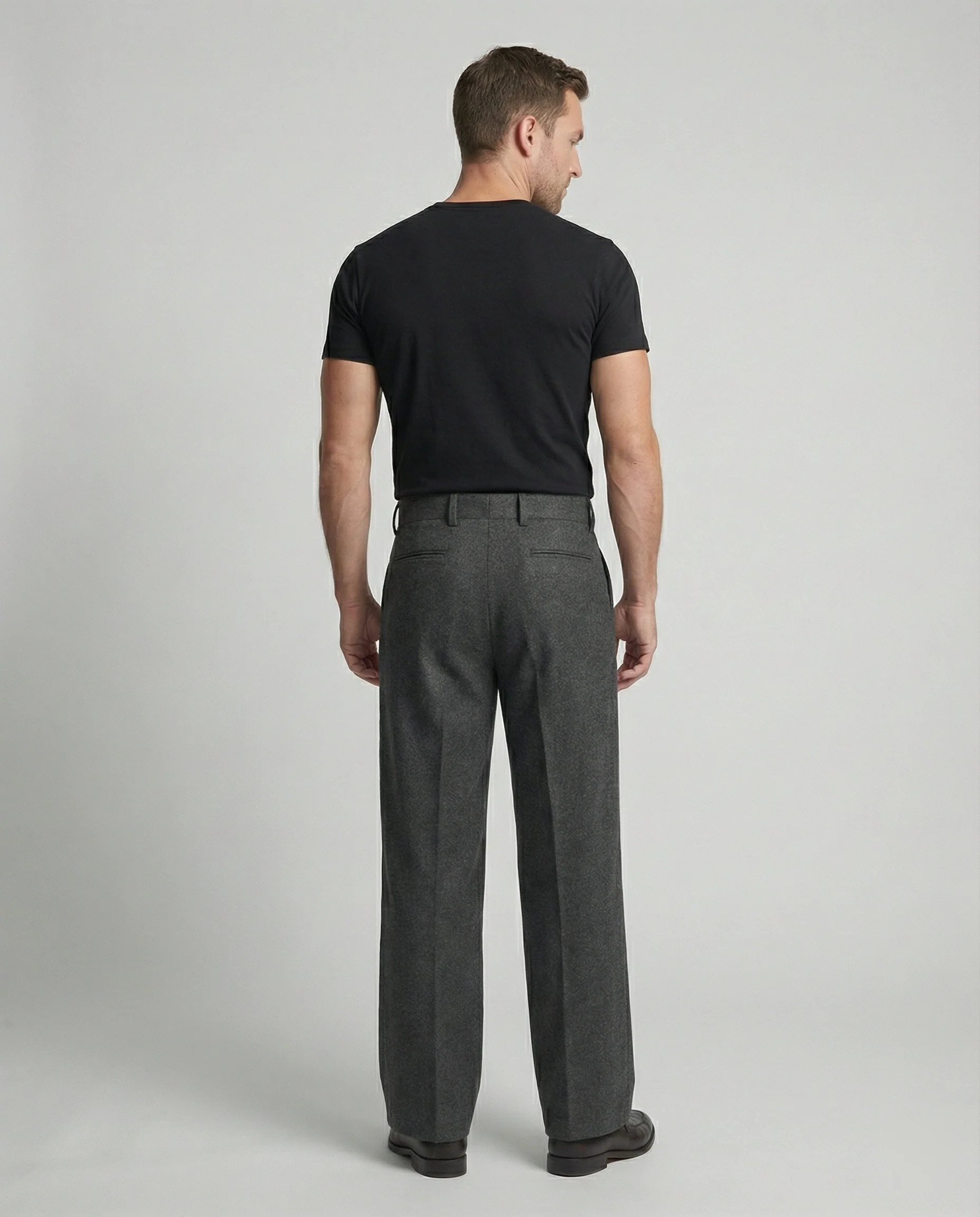 Schwere Herren Wollhose Selbsterwärmend Loose Fit Business Casual - Image 4