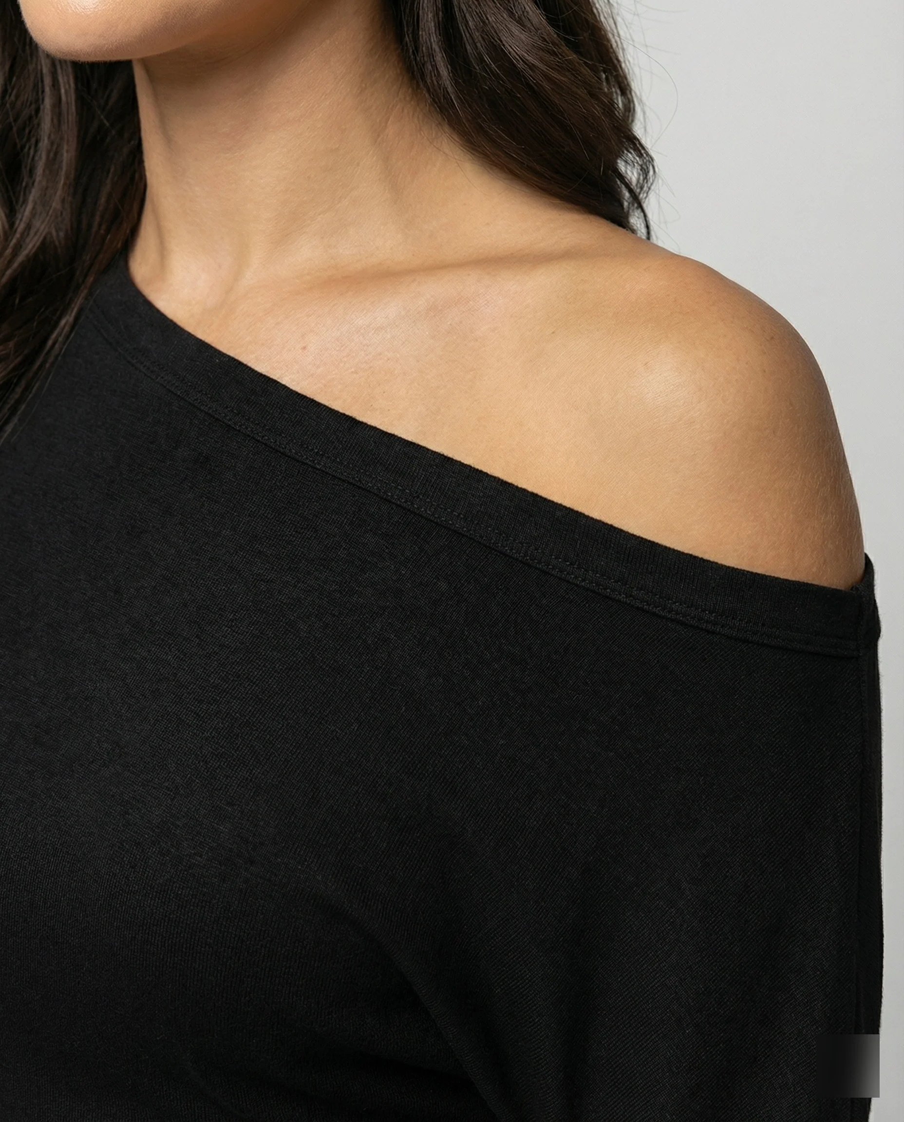 Sexy Off-Shoulder Minikleid Langarm Figurbetontes Herbst Kleid Schwarz - Image 2