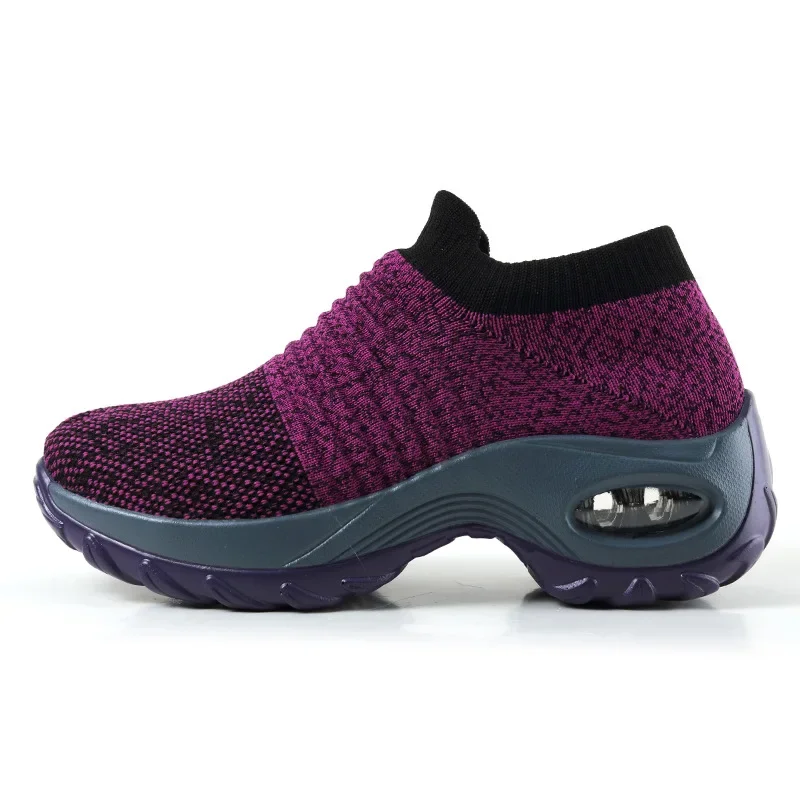 Damen Sneakers Plattform Freizeit Atmungsaktiv Textil Heidi Mode - Image 8