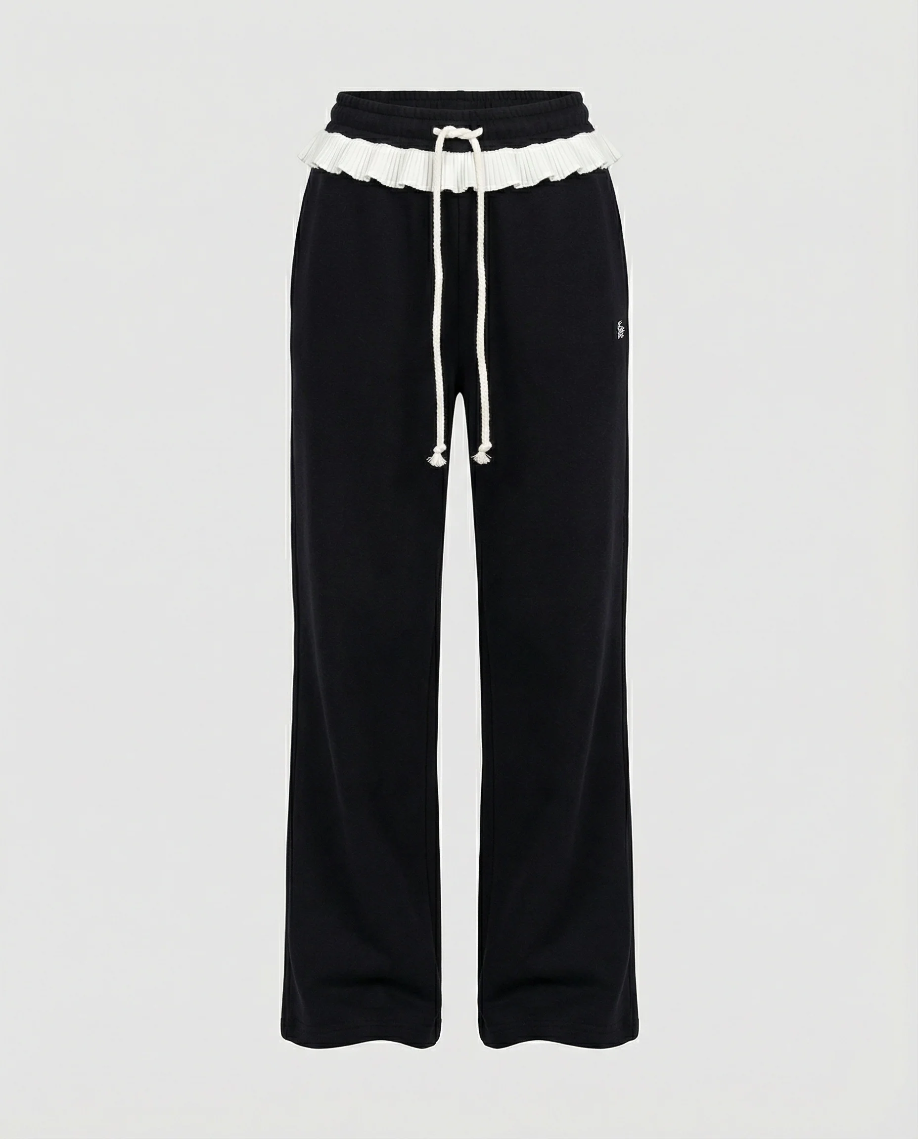 Stilvolle Damen Herbsthose mit hoher Taille und weitem geradem Bein - Image 5