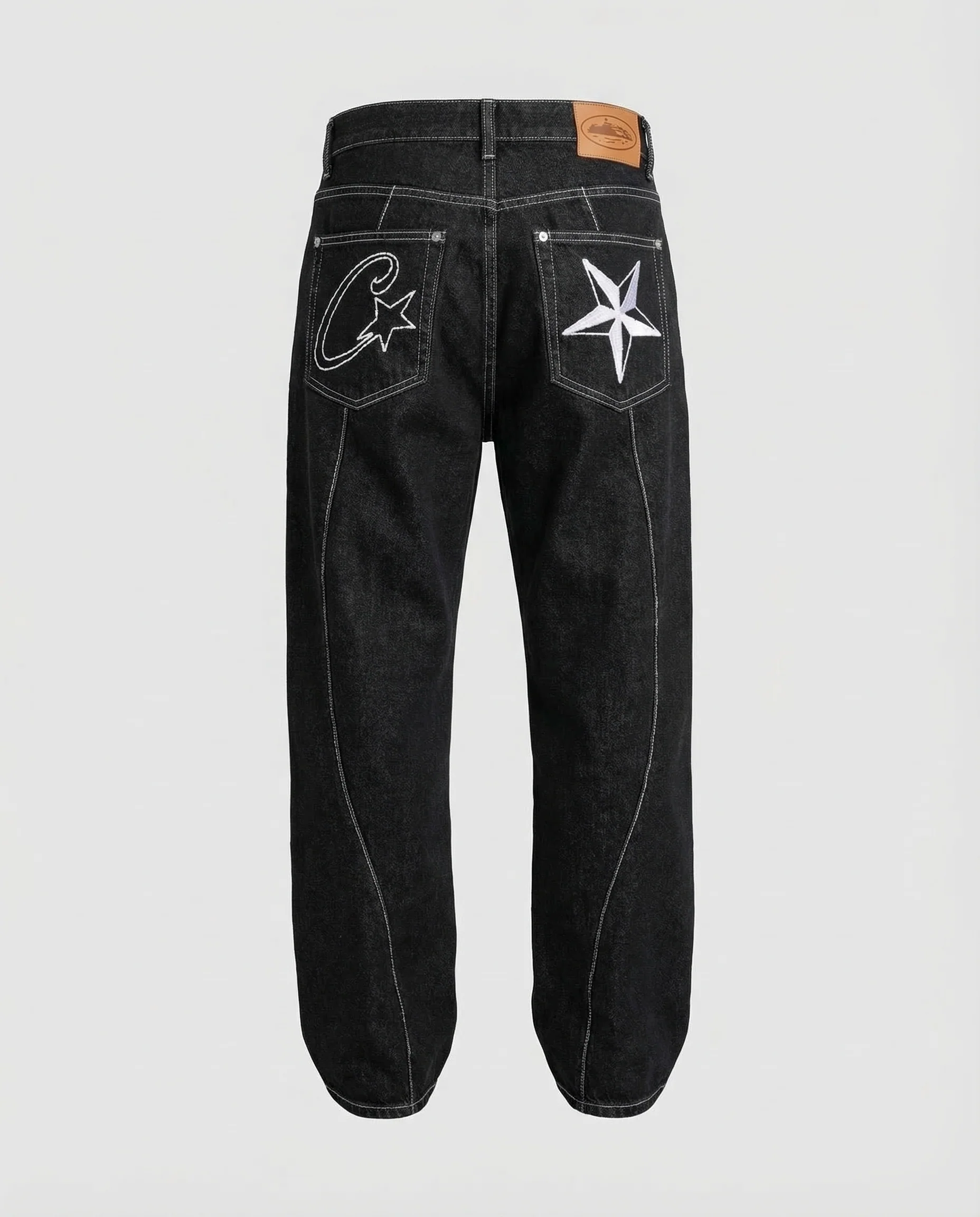Unisex Baggy Jeans Stern Mond - Image 4