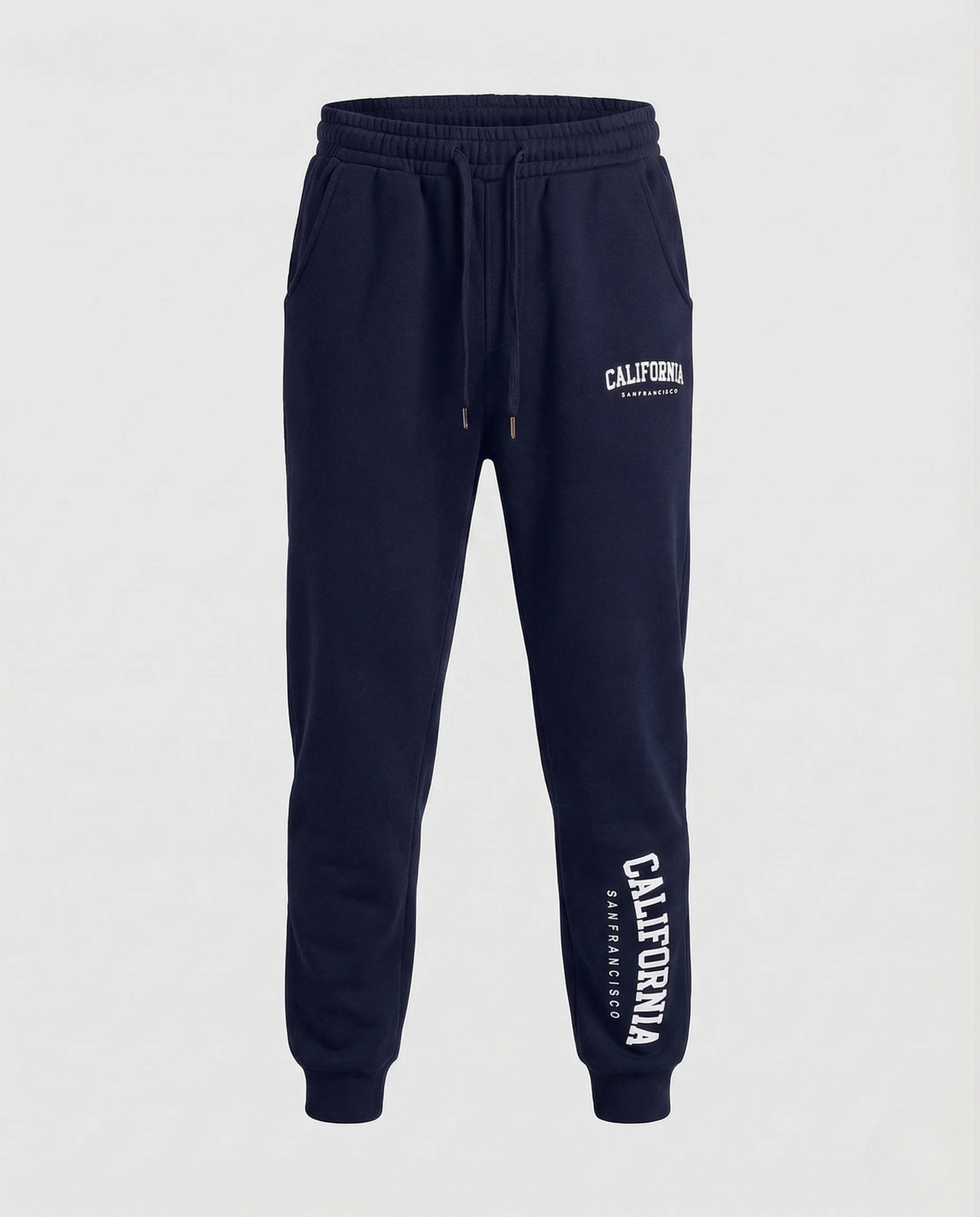 Unisex Baumwollfleece Jogginghose mit College Print - Image 11