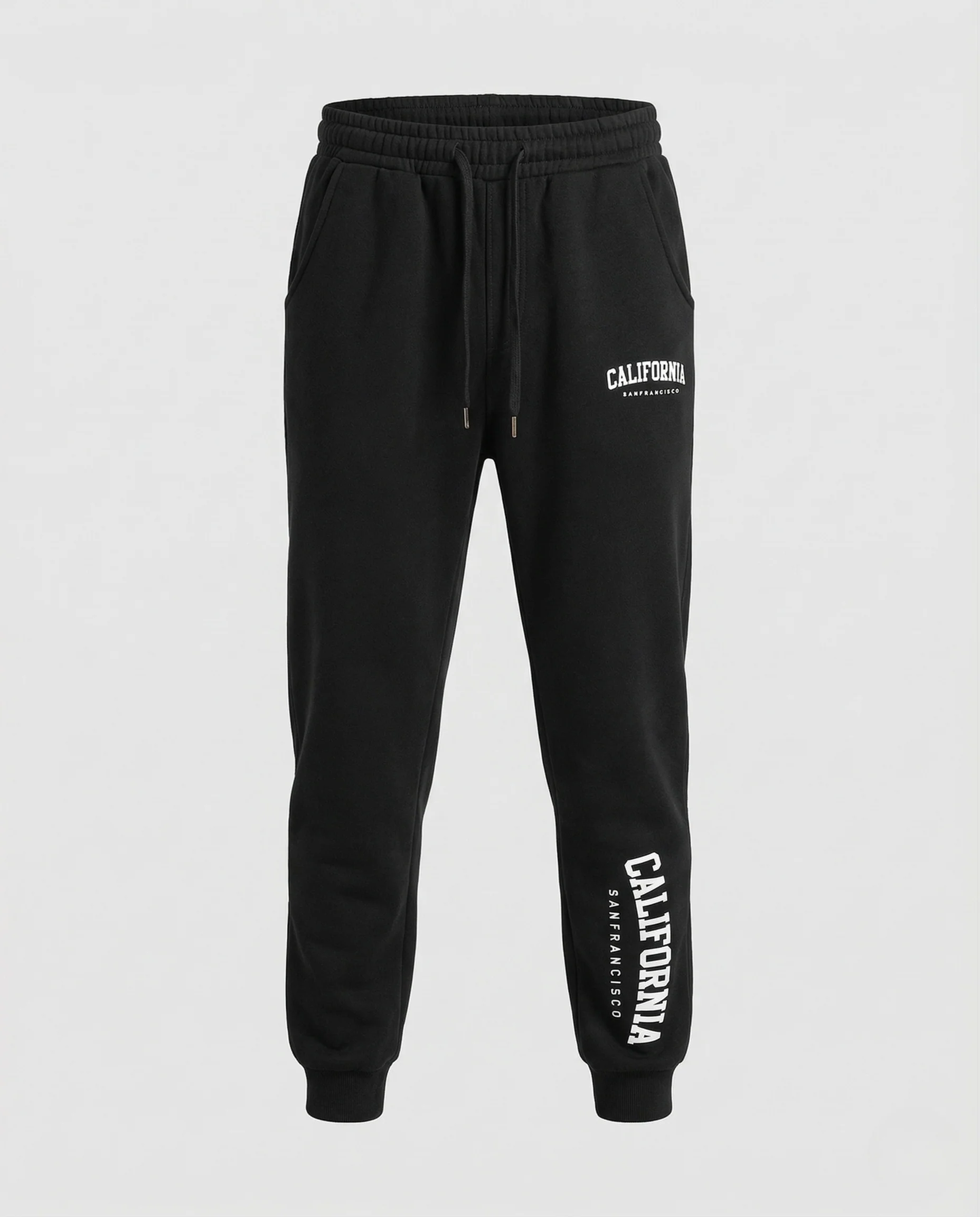 Unisex Baumwollfleece Jogginghose mit College Print - Image 5