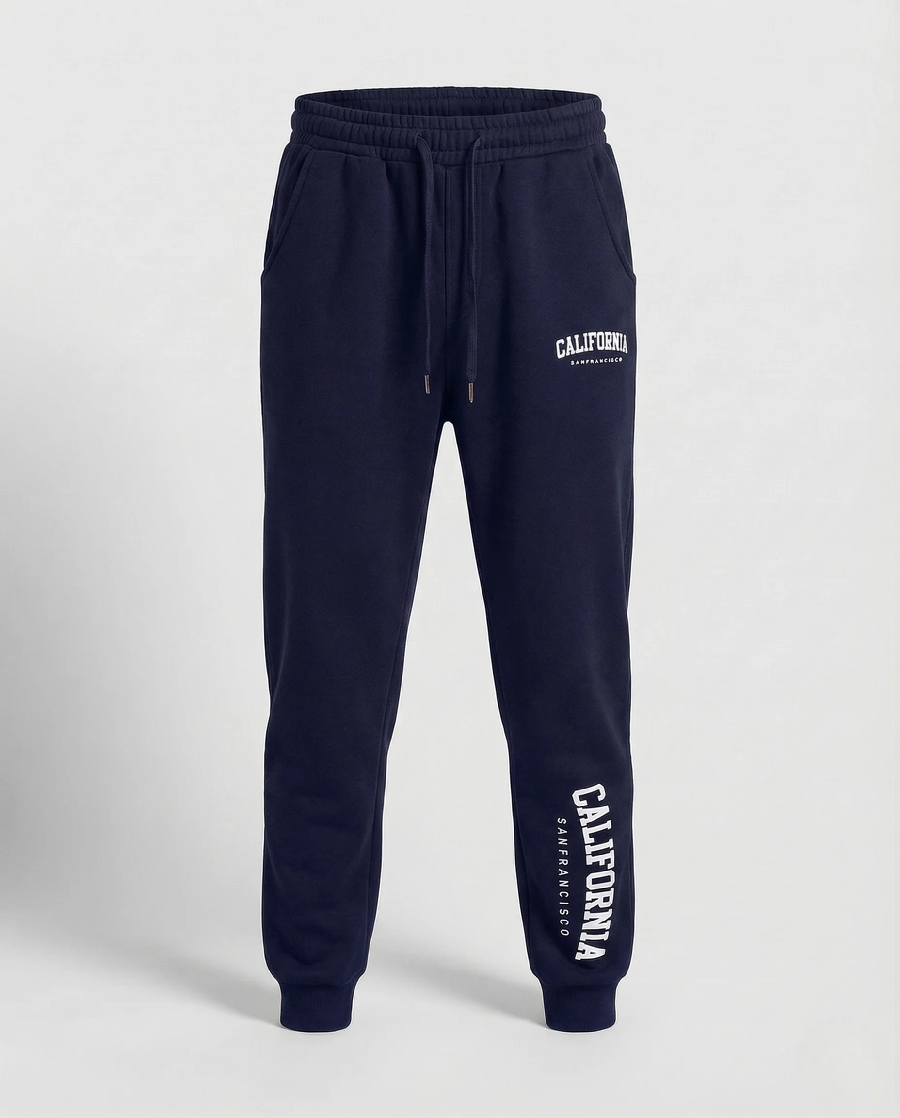 Unisex Baumwollfleece Jogginghose mit College Print - Image 6