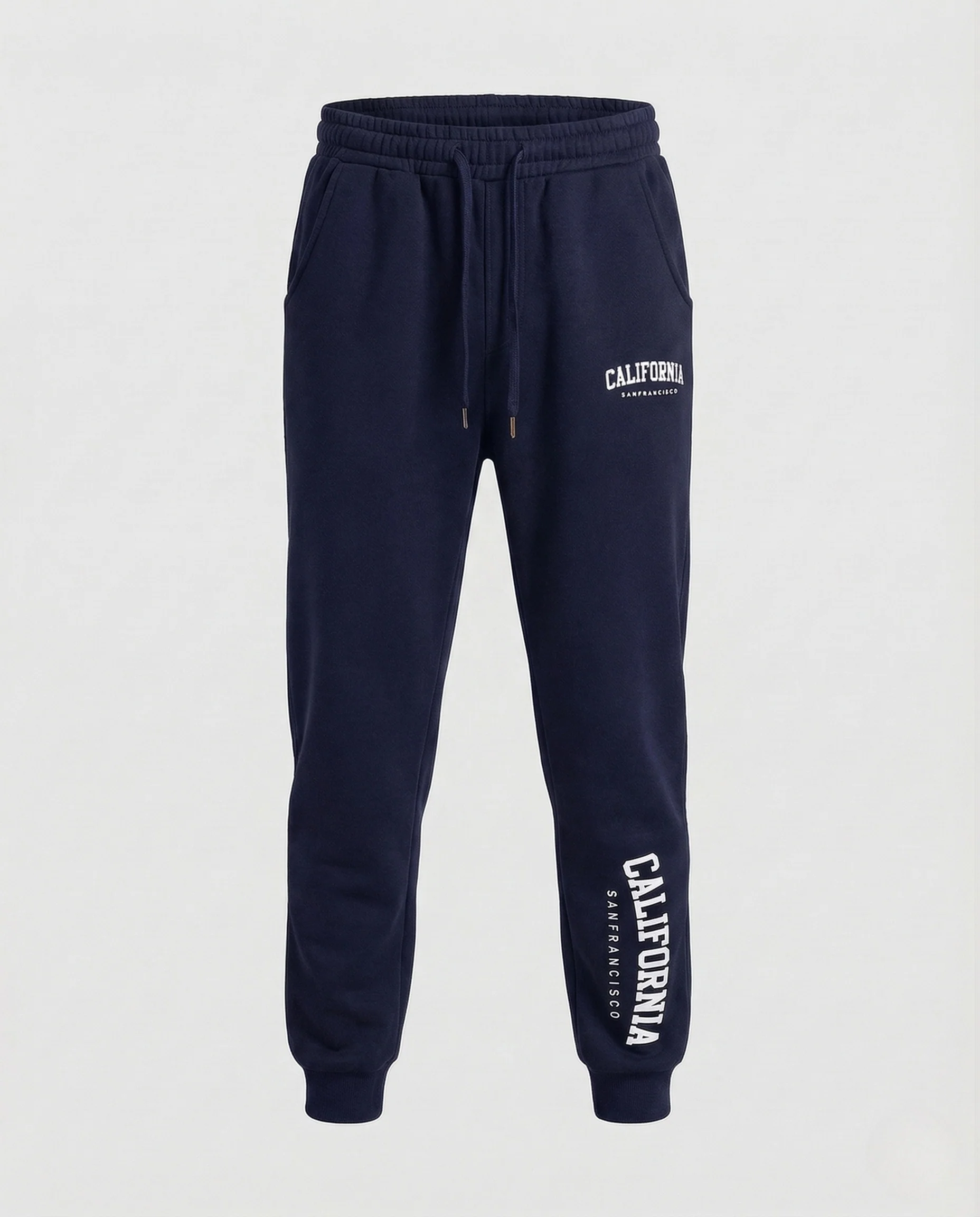 Unisex Baumwollfleece Jogginghose mit College Print - Image 7
