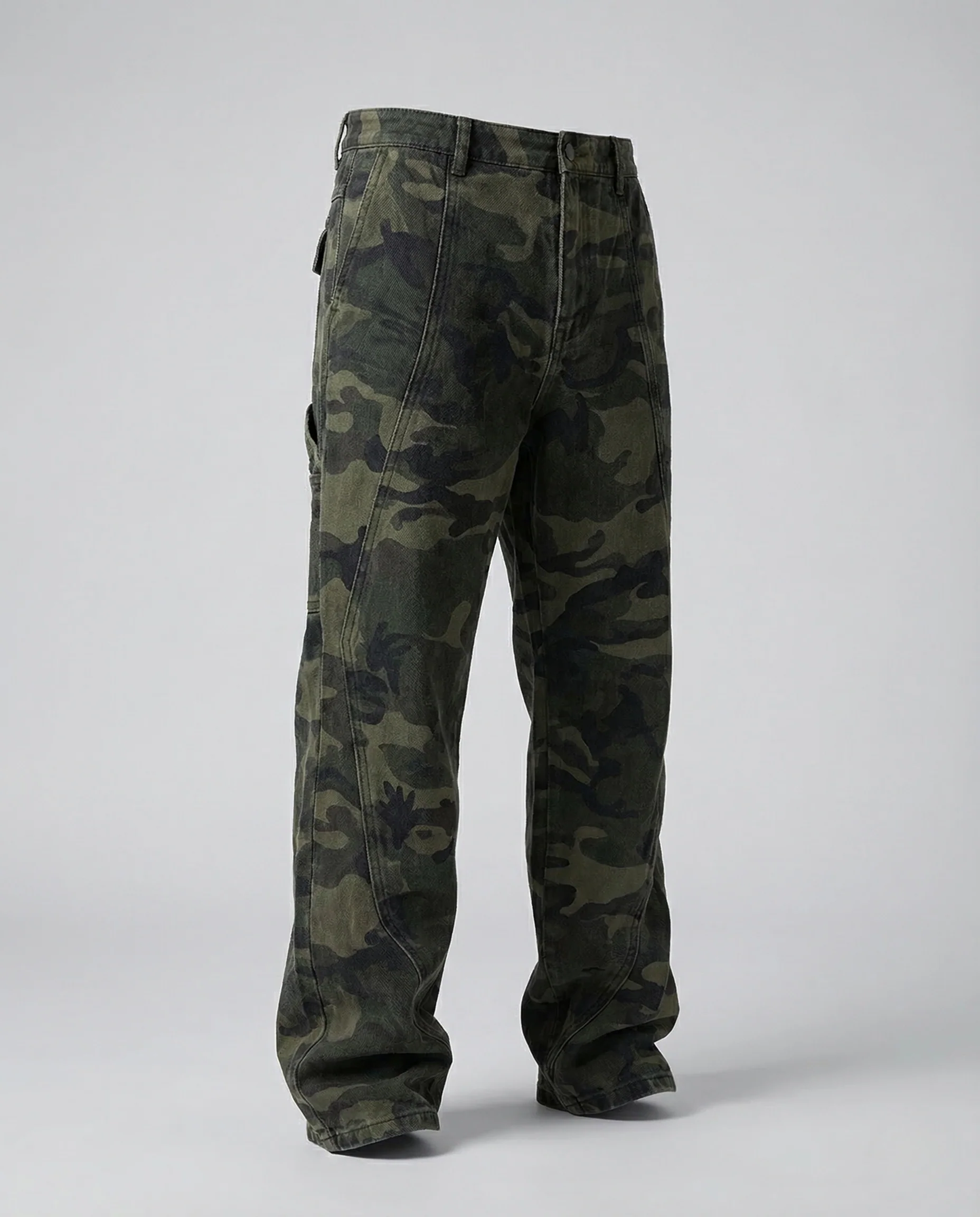 Unisex Cargohose Camouflage Gerade - Image 5