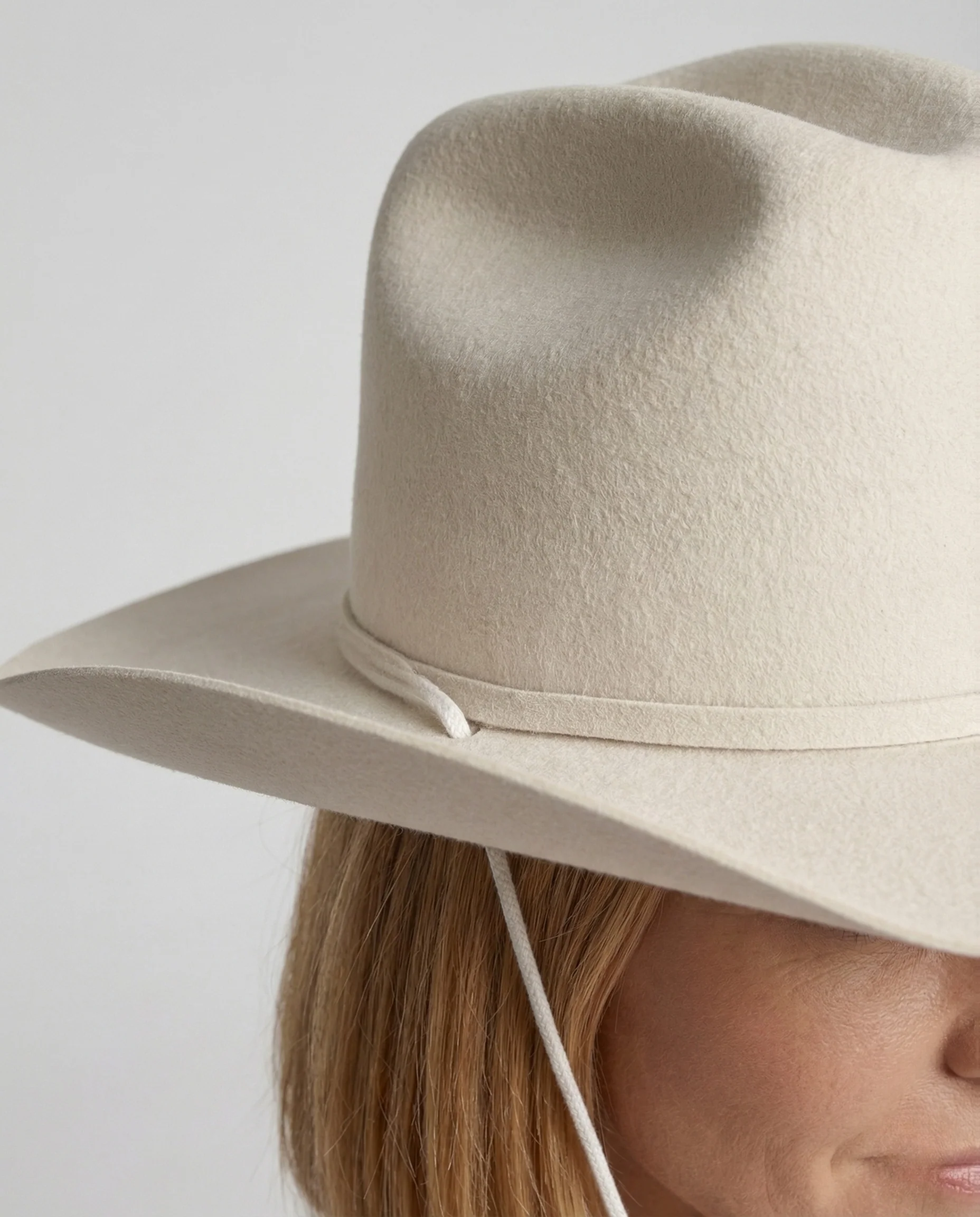 Unisex Western Wollfilzhut mit breiter Krempe & Lederband - Image 3