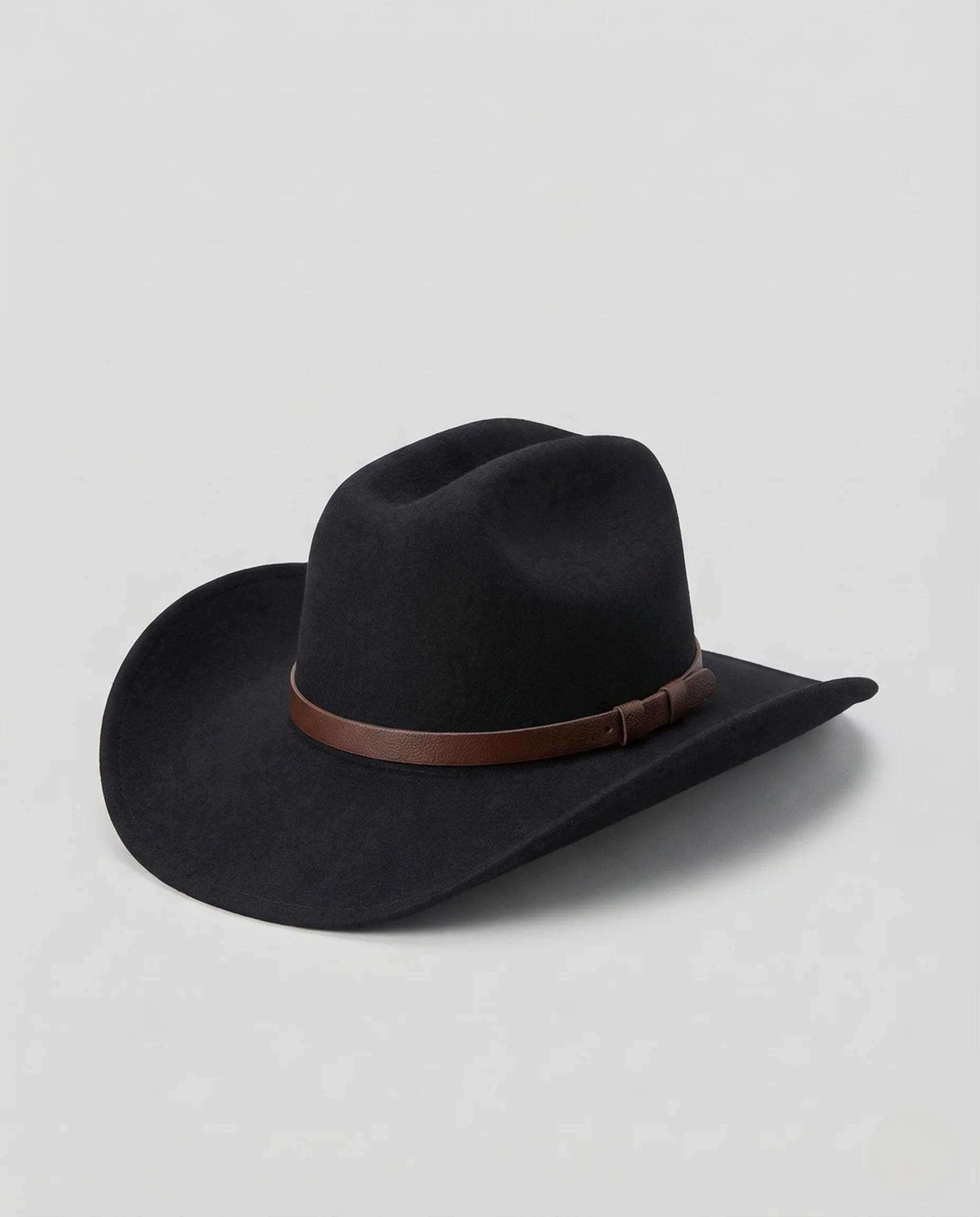 Unisex Western Wollfilzhut mit breiter Krempe & Lederband - Image 5