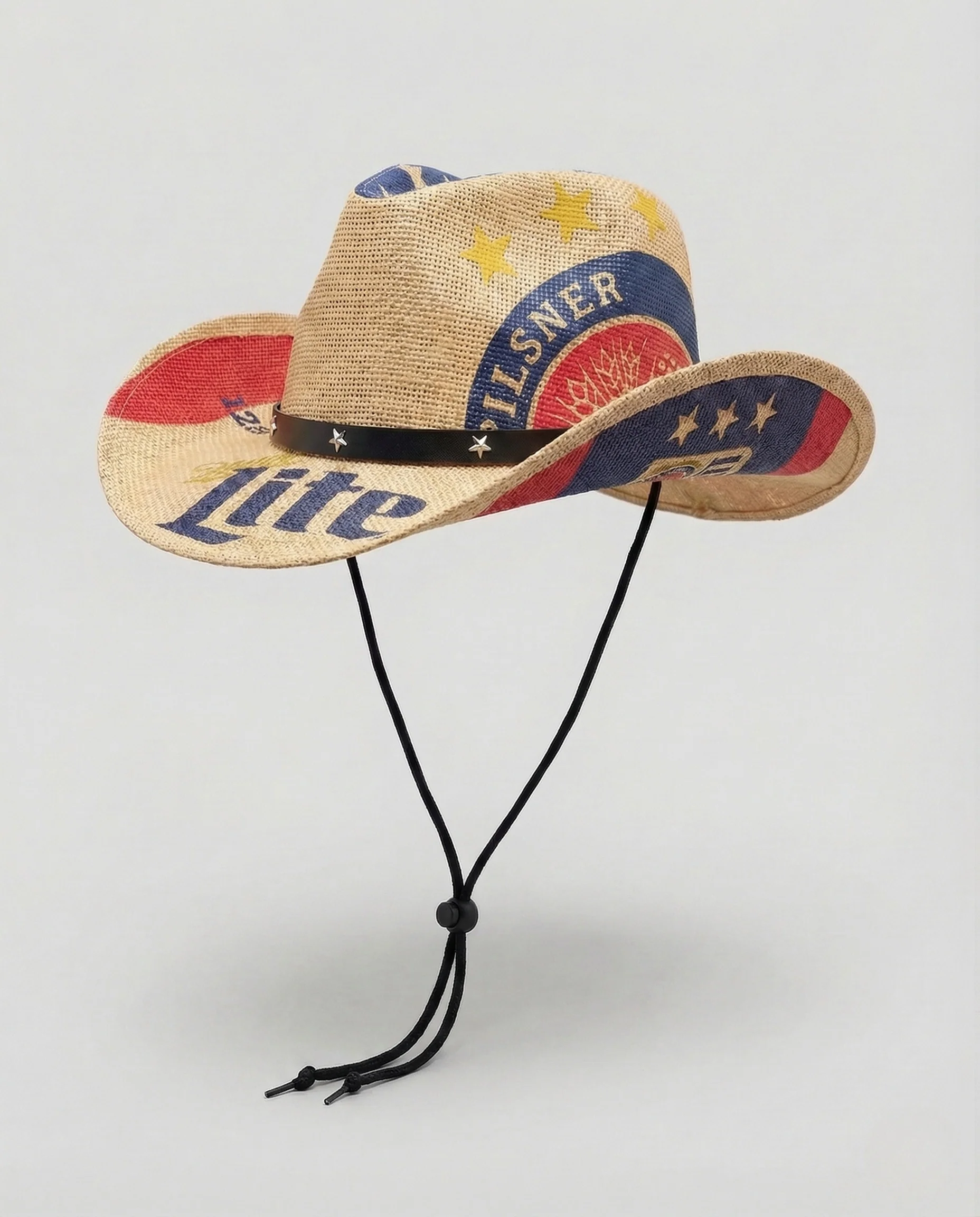 Unisex Westernhut Gewebt mit Retro Logo und Lederband - Image 6