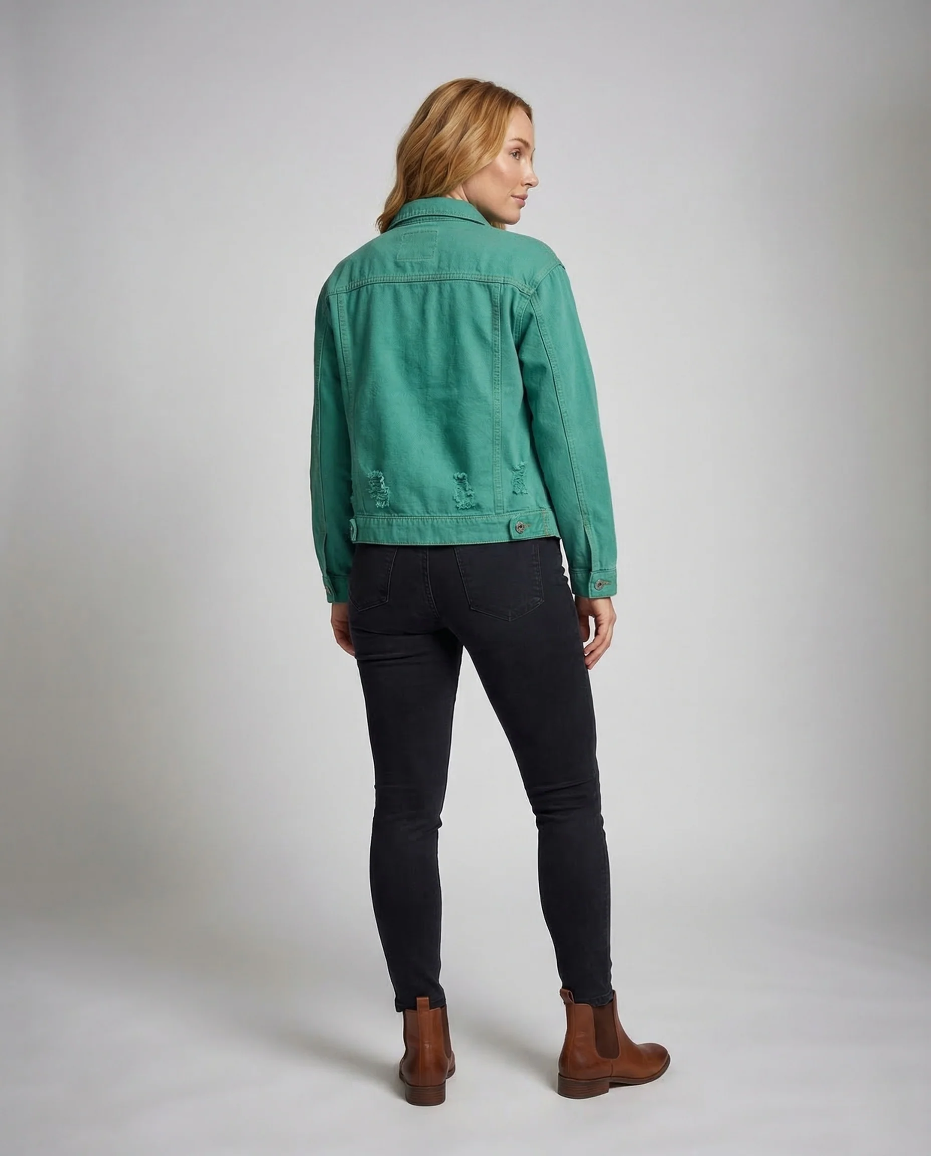 Unisex Kinder Jeansjacke Kurz Used - Image 4