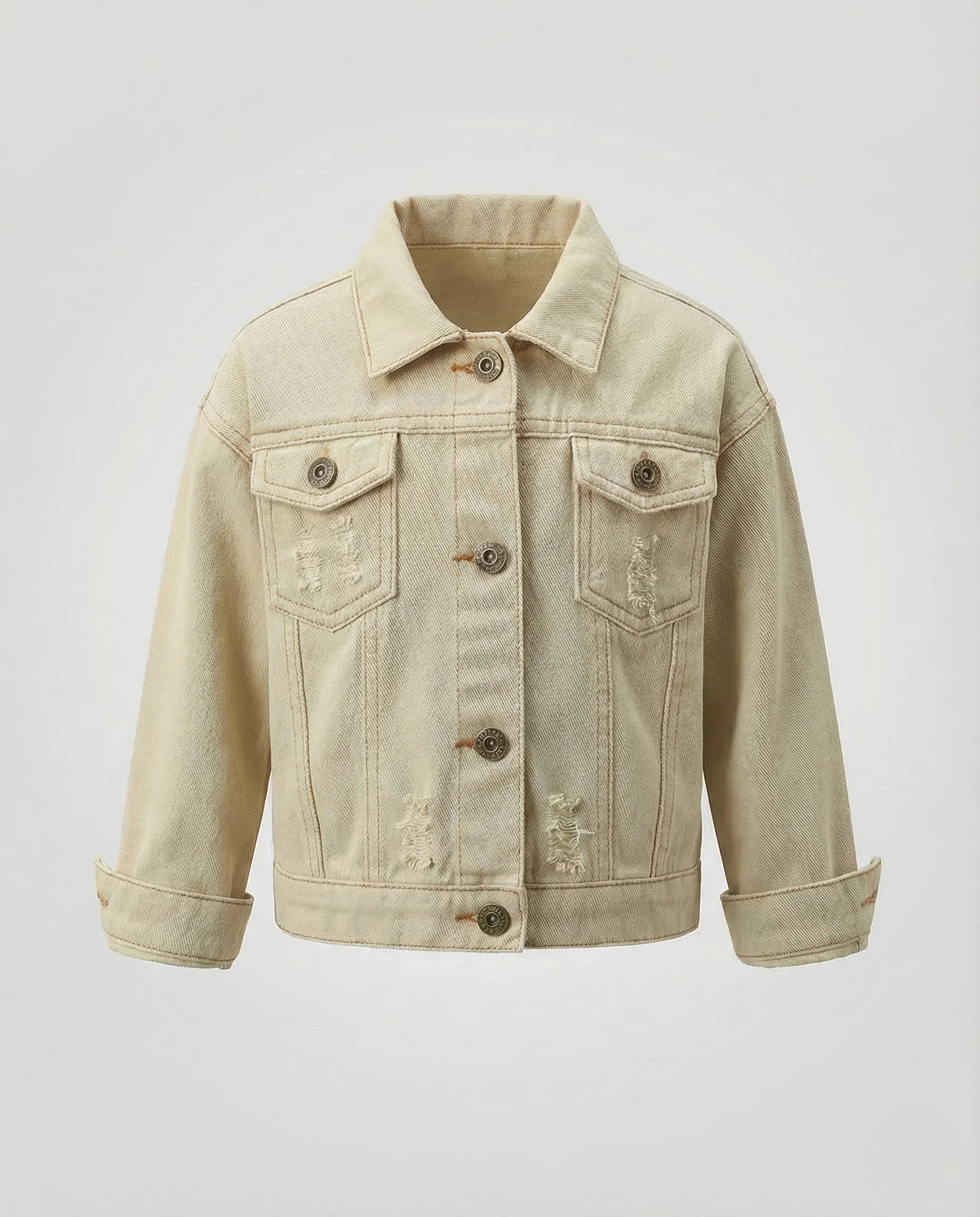 Unisex Kinder Jeansjacke Kurz Used - Image 7