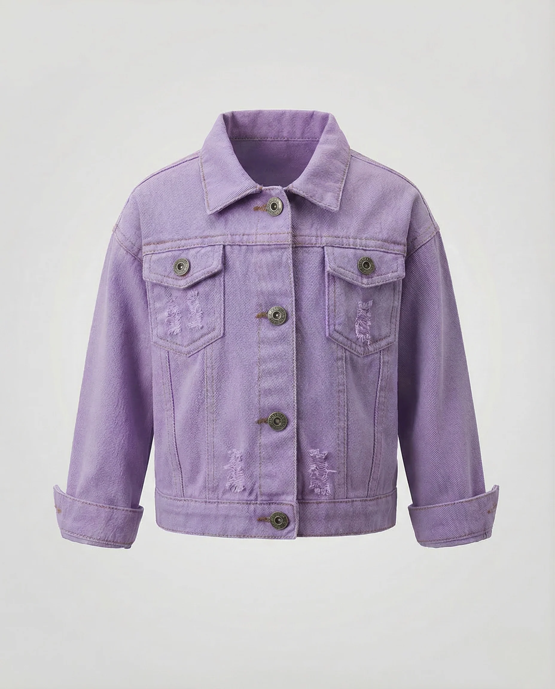 Unisex Kinder Jeansjacke Kurz Used - Image 8