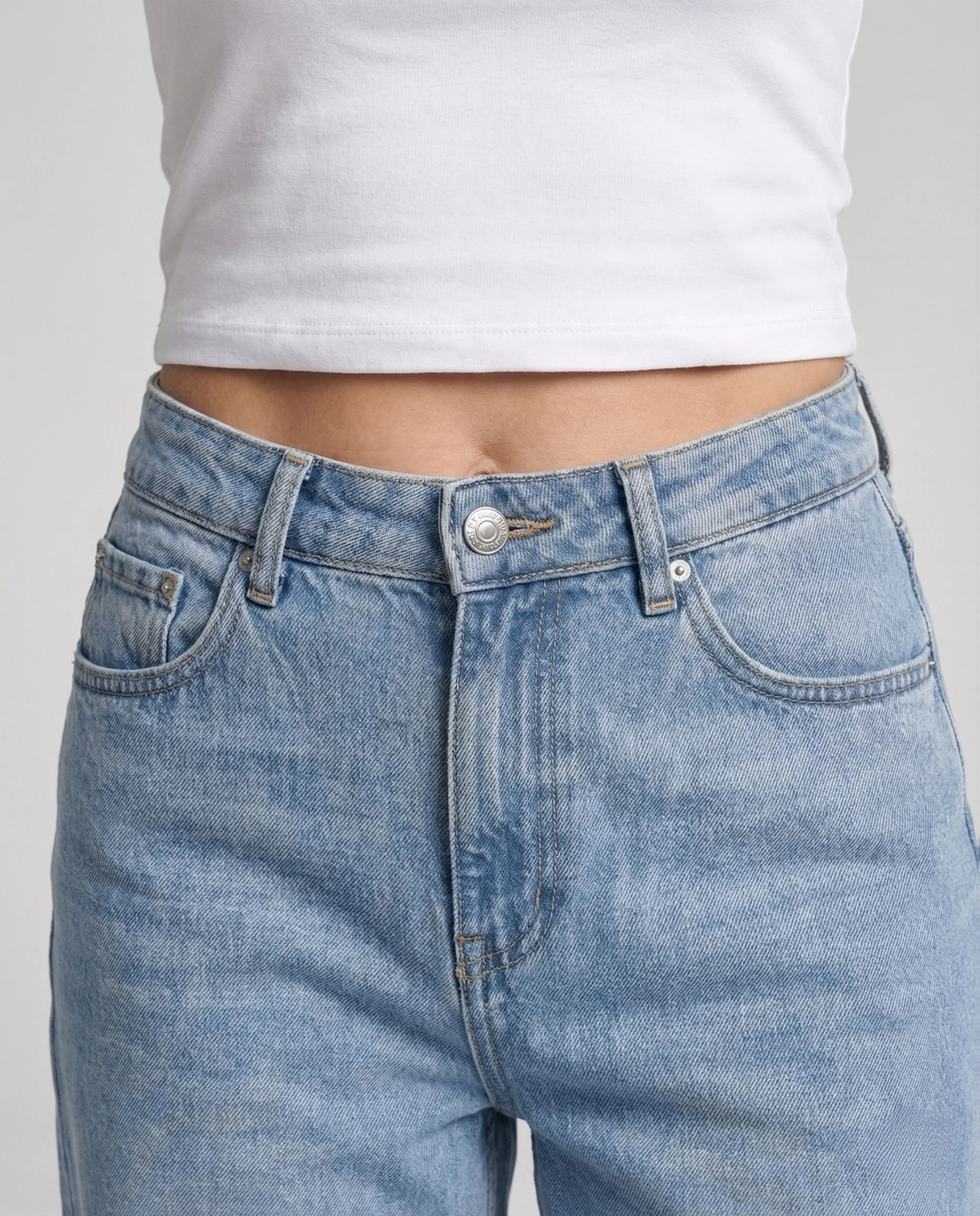 Unisex Oversized Denim Hose mit tiefem Schritt - Image 3