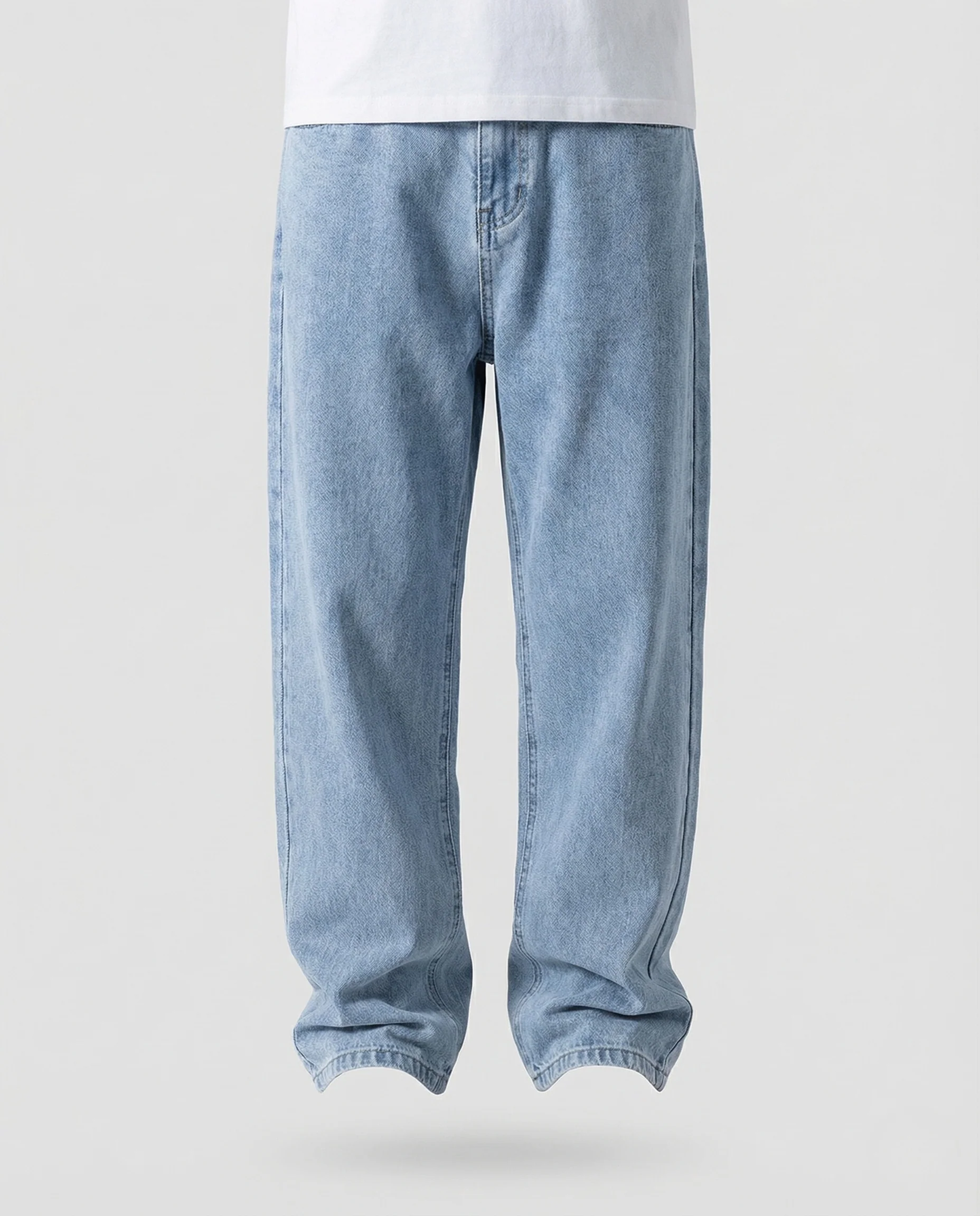 Unisex Oversized Denim Hose mit tiefem Schritt - Image 5