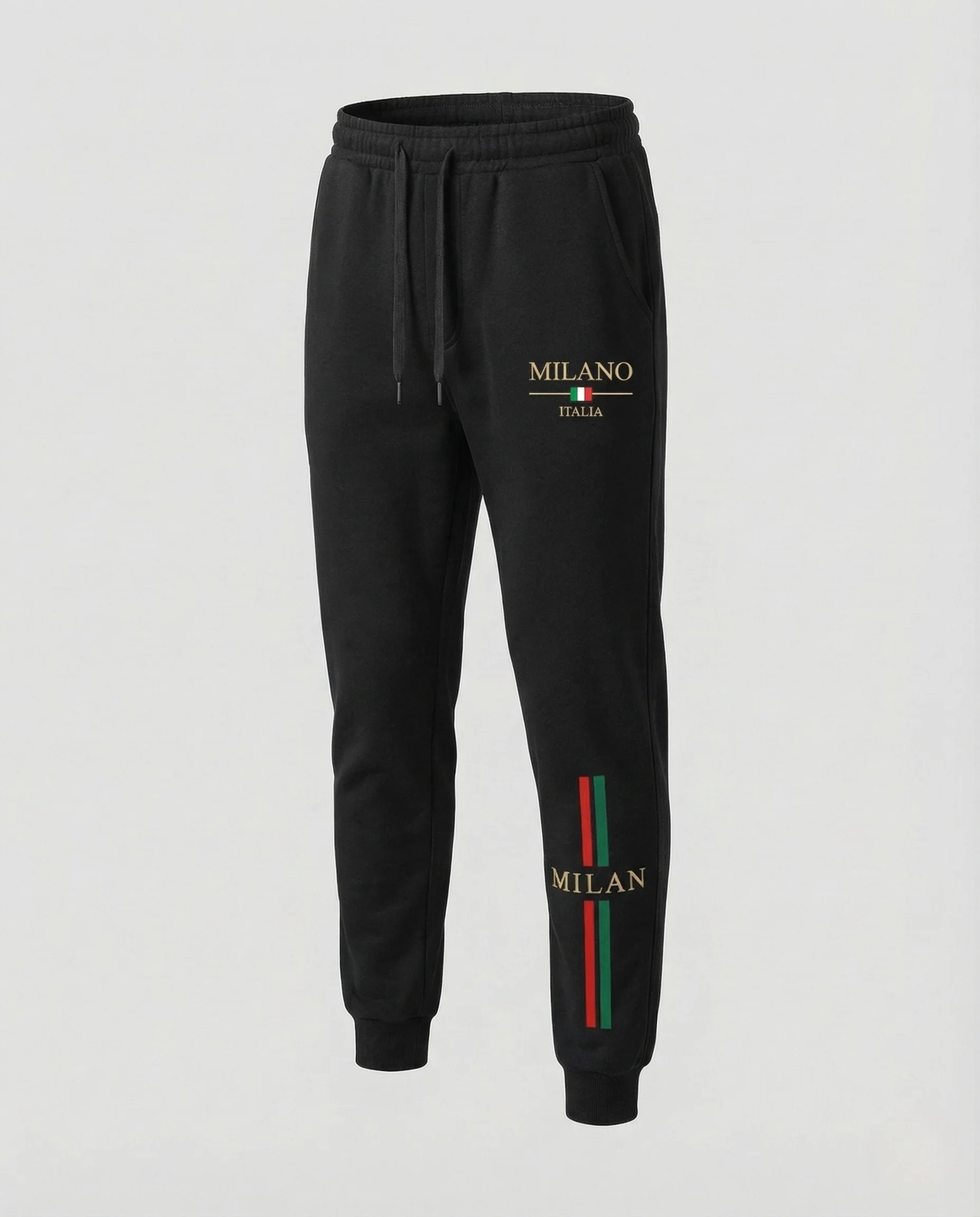 Unisex Fleece Trainingshose schmal mit Print - Image 10