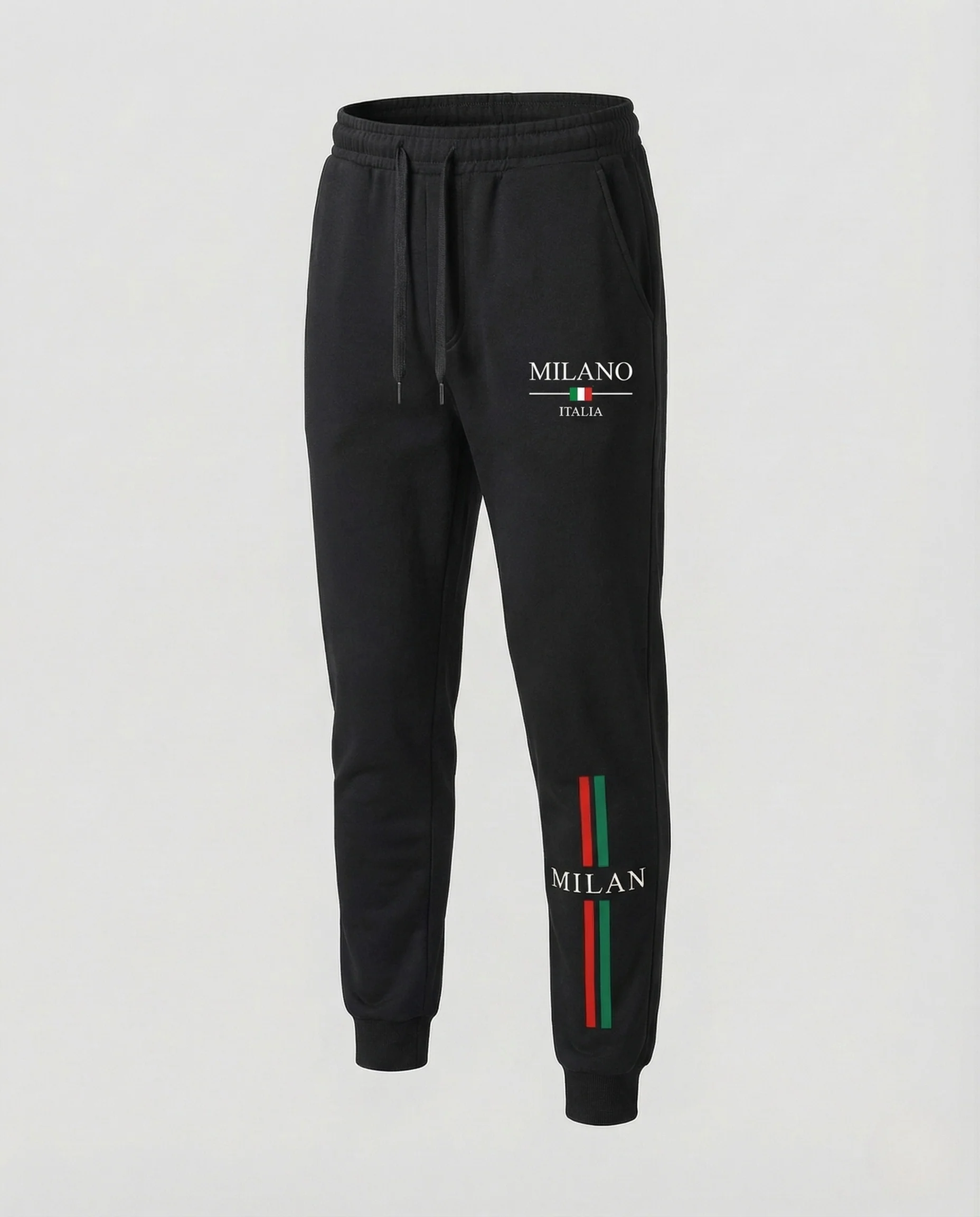 Unisex Fleece Trainingshose schmal mit Print - Image 11
