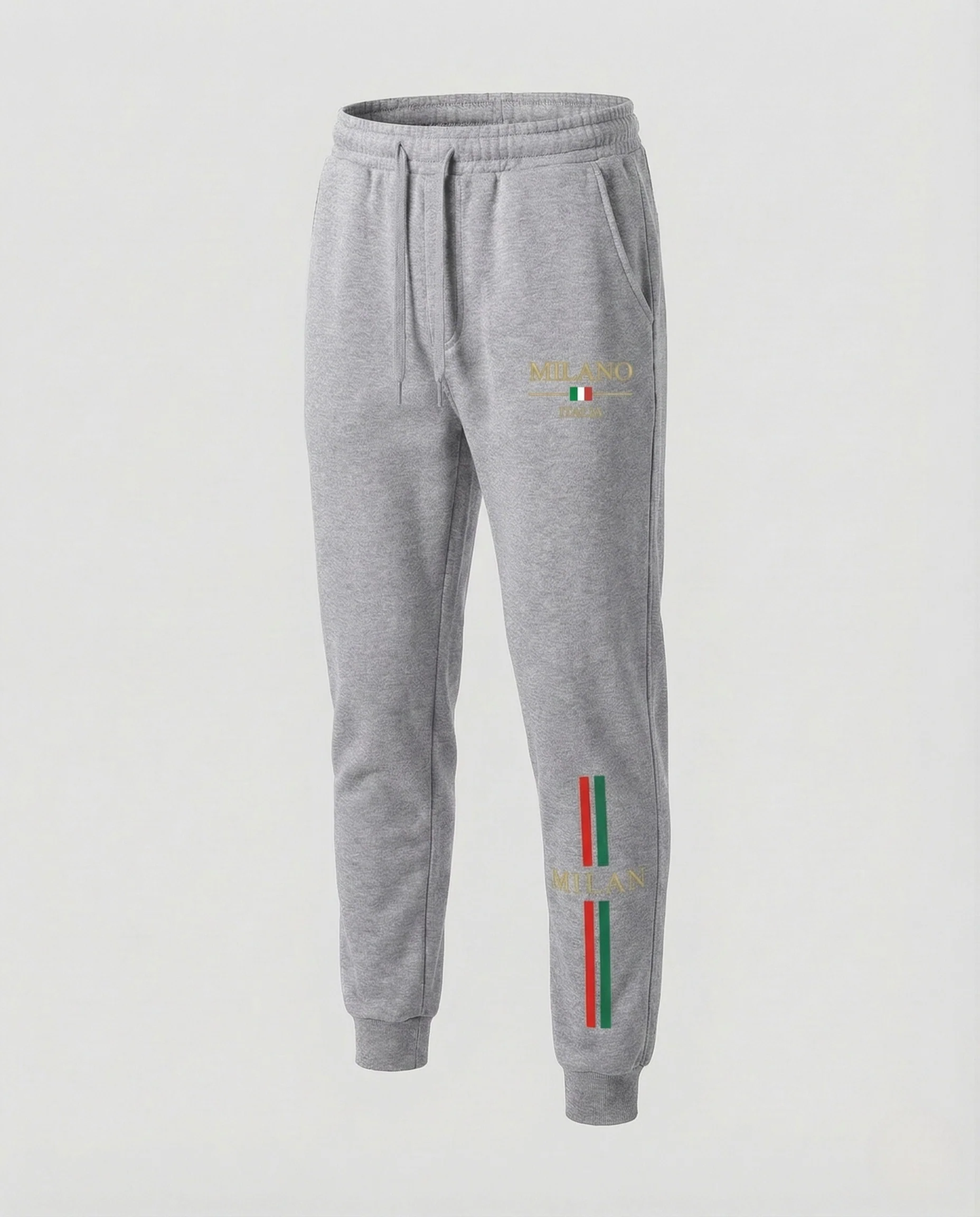 Unisex Fleece Trainingshose schmal mit Print - Image 12
