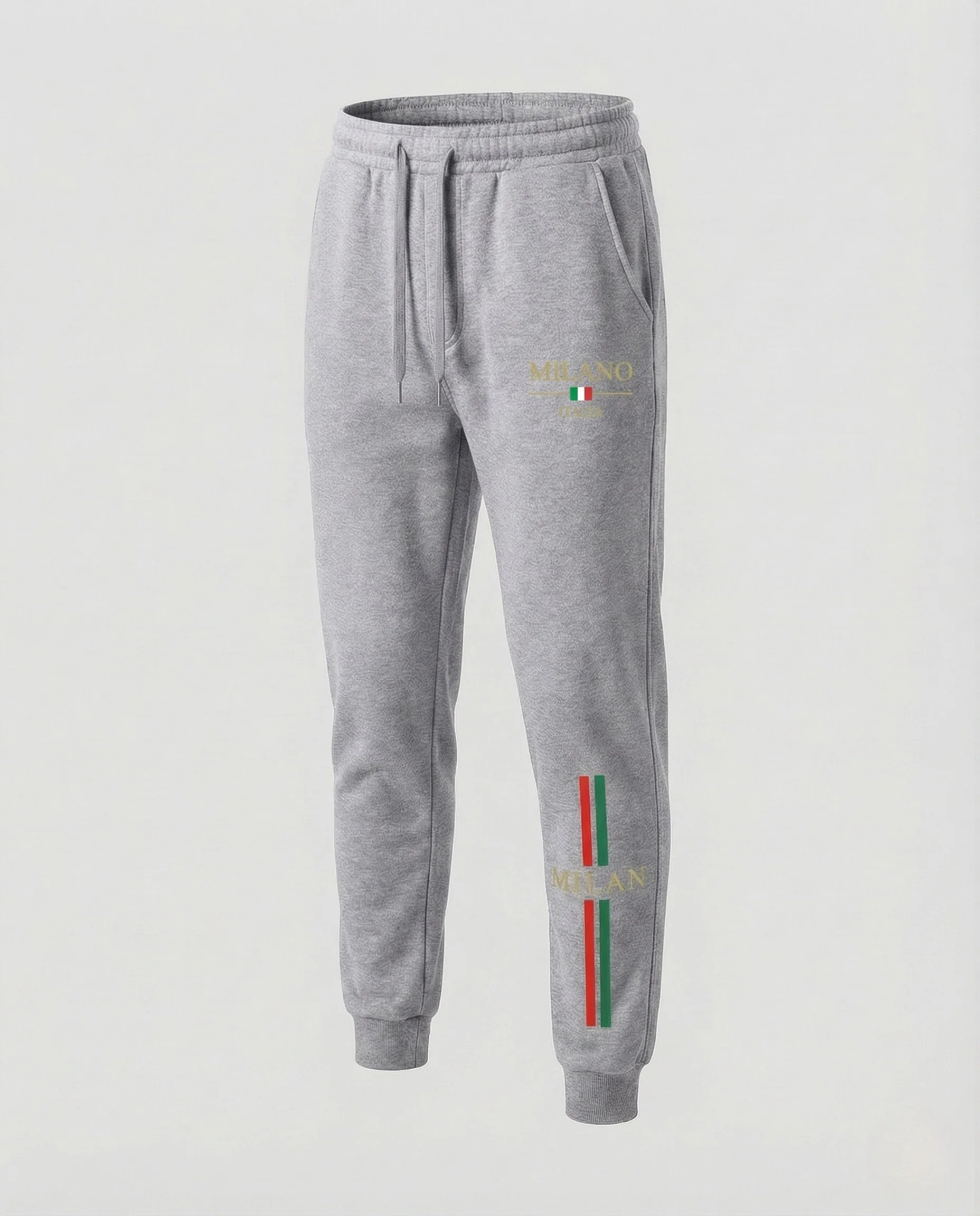 Unisex Fleece Trainingshose schmal mit Print - Image 25