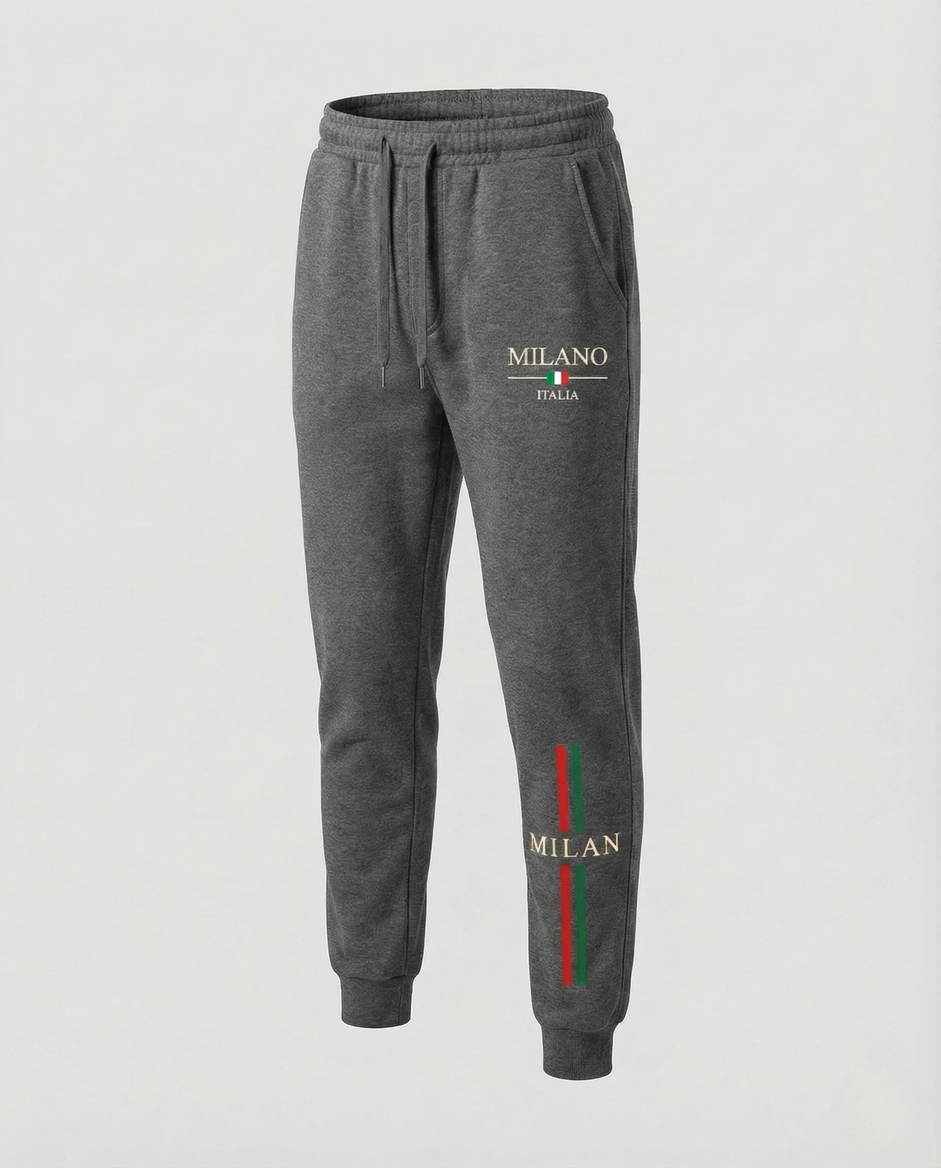 Unisex Fleece Trainingshose schmal mit Print - Image 6