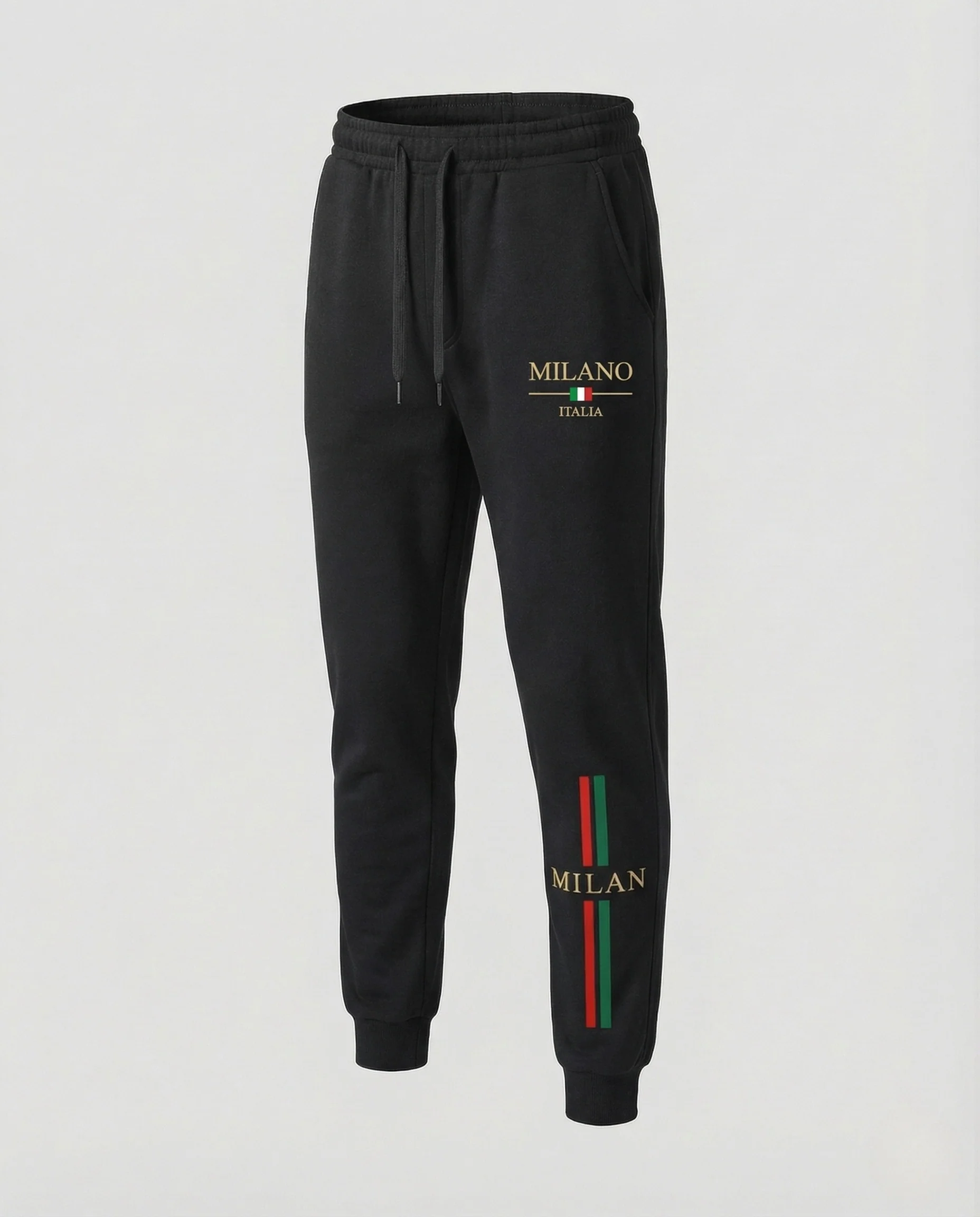 Unisex Fleece Trainingshose schmal mit Print - Image 9