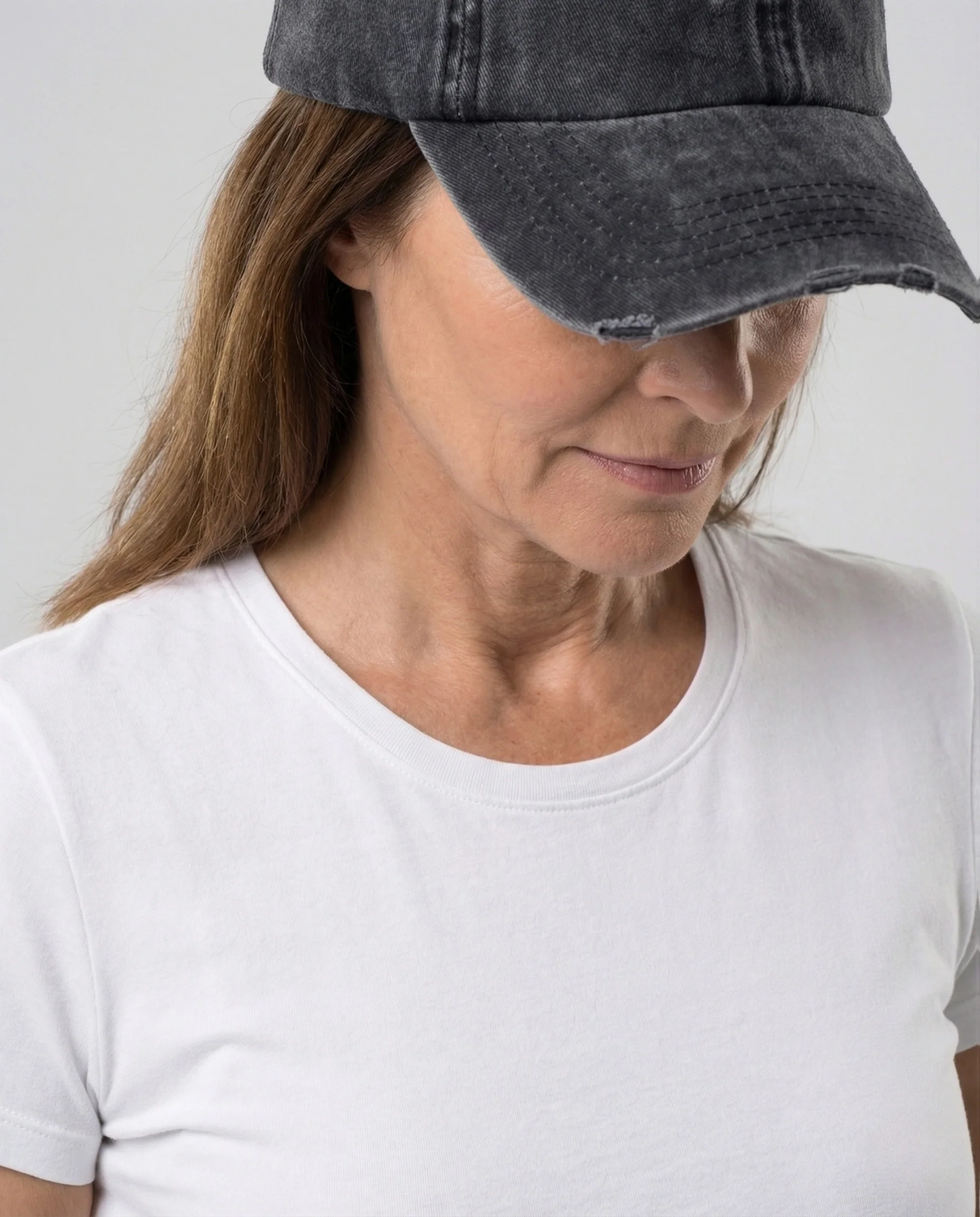 Unisex Retro Baseballcap Gewaschenes Canvas mit Fransen Krempe - Image 3