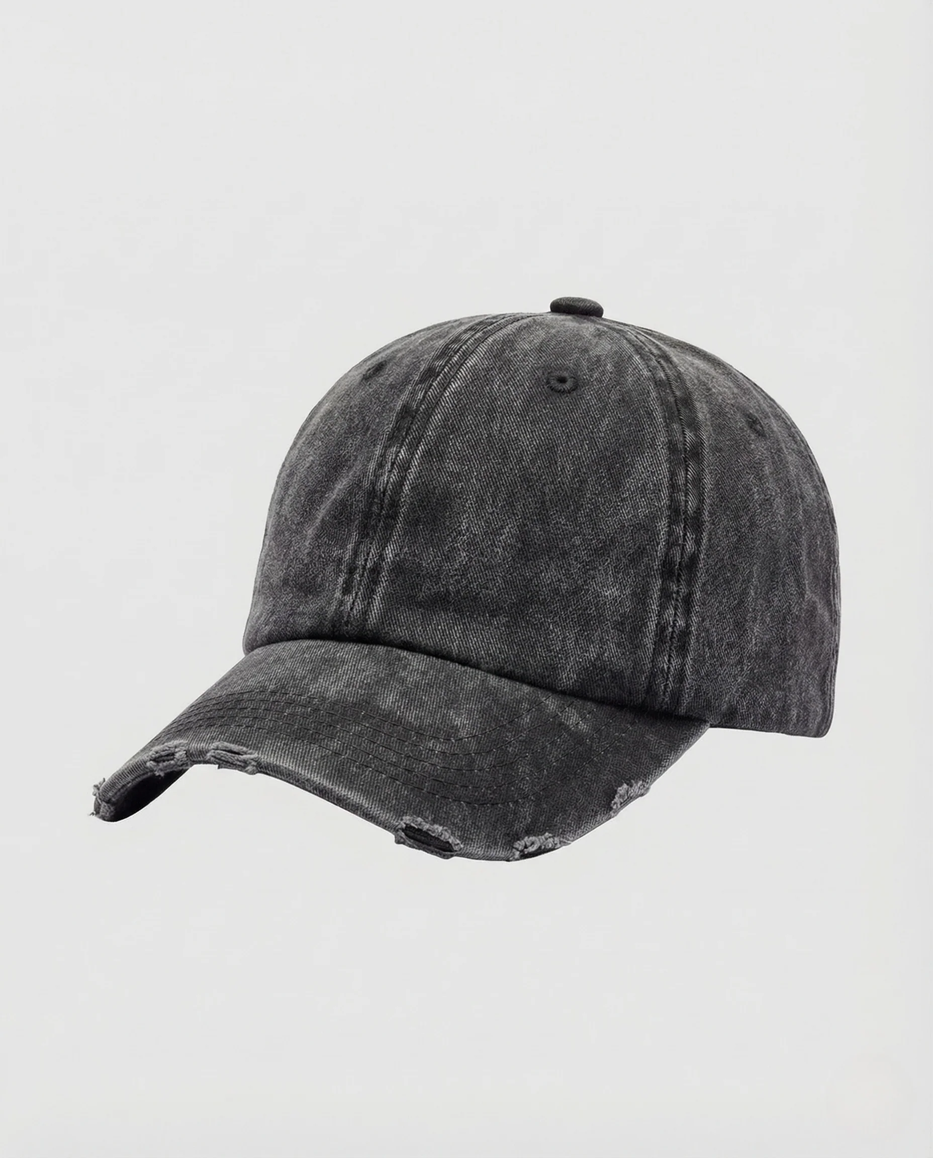 Unisex Retro Baseballcap Gewaschenes Canvas mit Fransen Krempe - Image 5