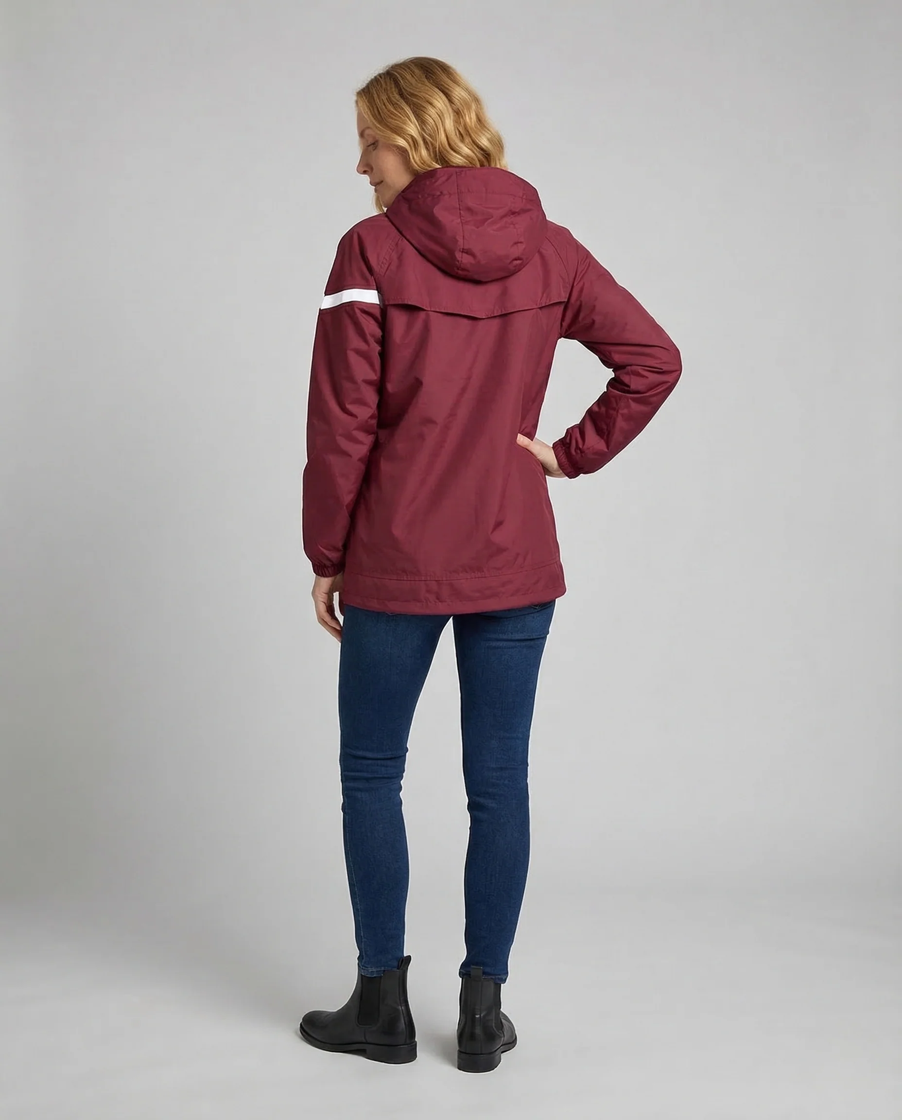 Unisex Regenjacke Wasserdicht Kapuze Reflektoren - Image 4