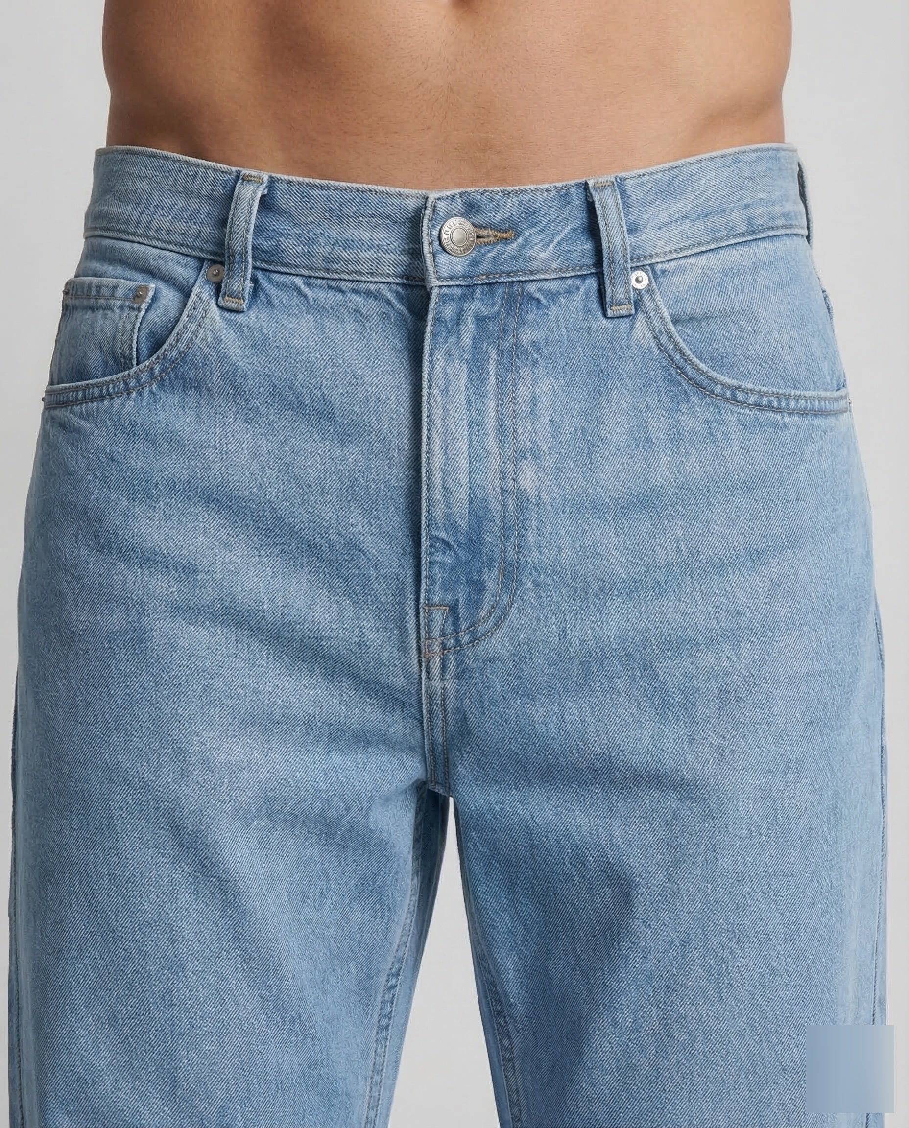 Unisex Jeans Weit Tiefschritt - Image 3