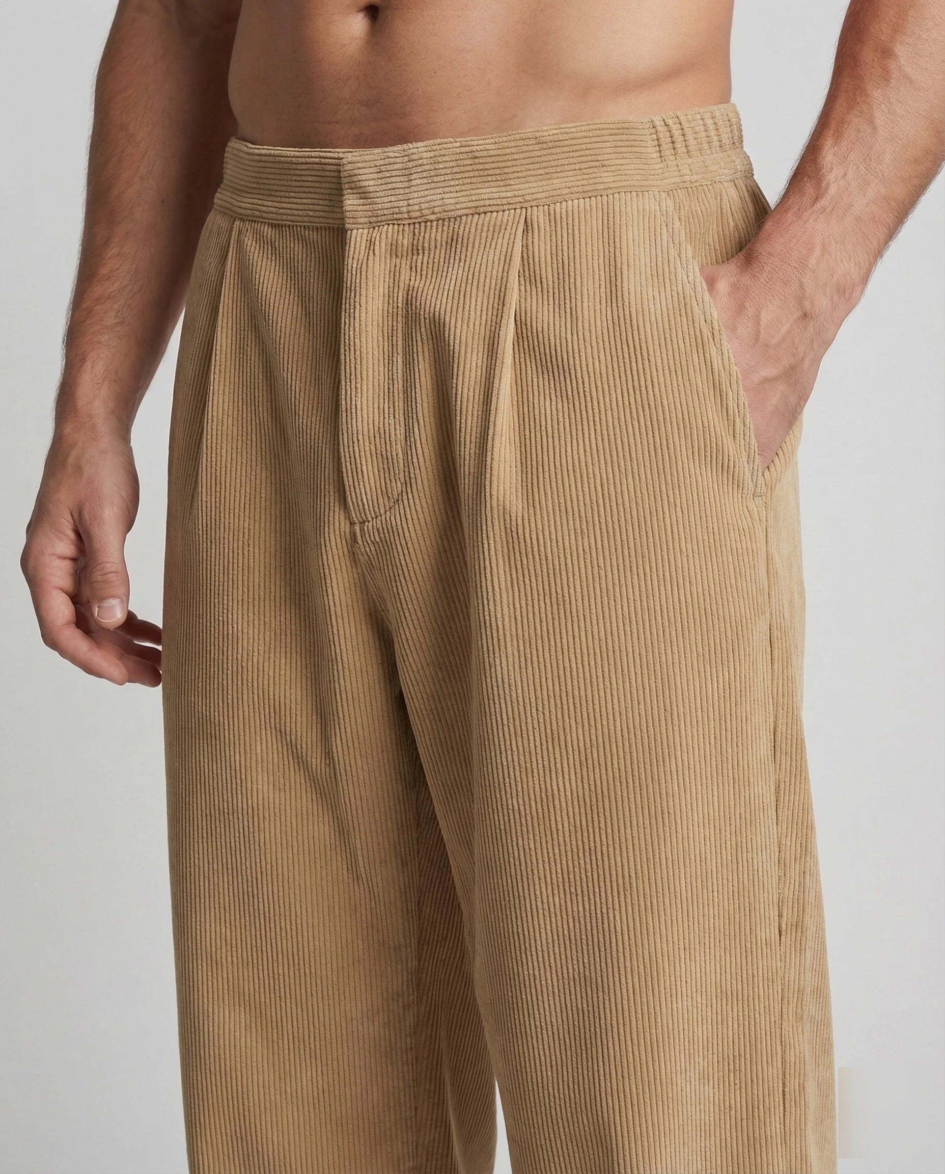 Unisex Cordhose Weit Elastikbund - Image 3