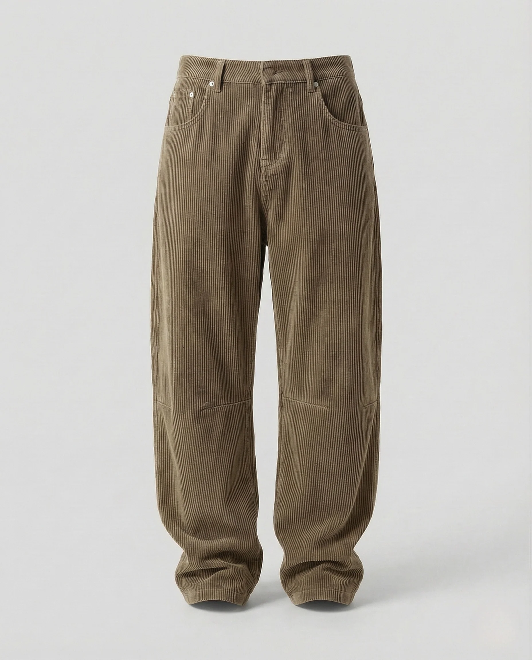 Unisex Weite Cordhose mit Feiner Struktur und Knieabnähern - Image 7
