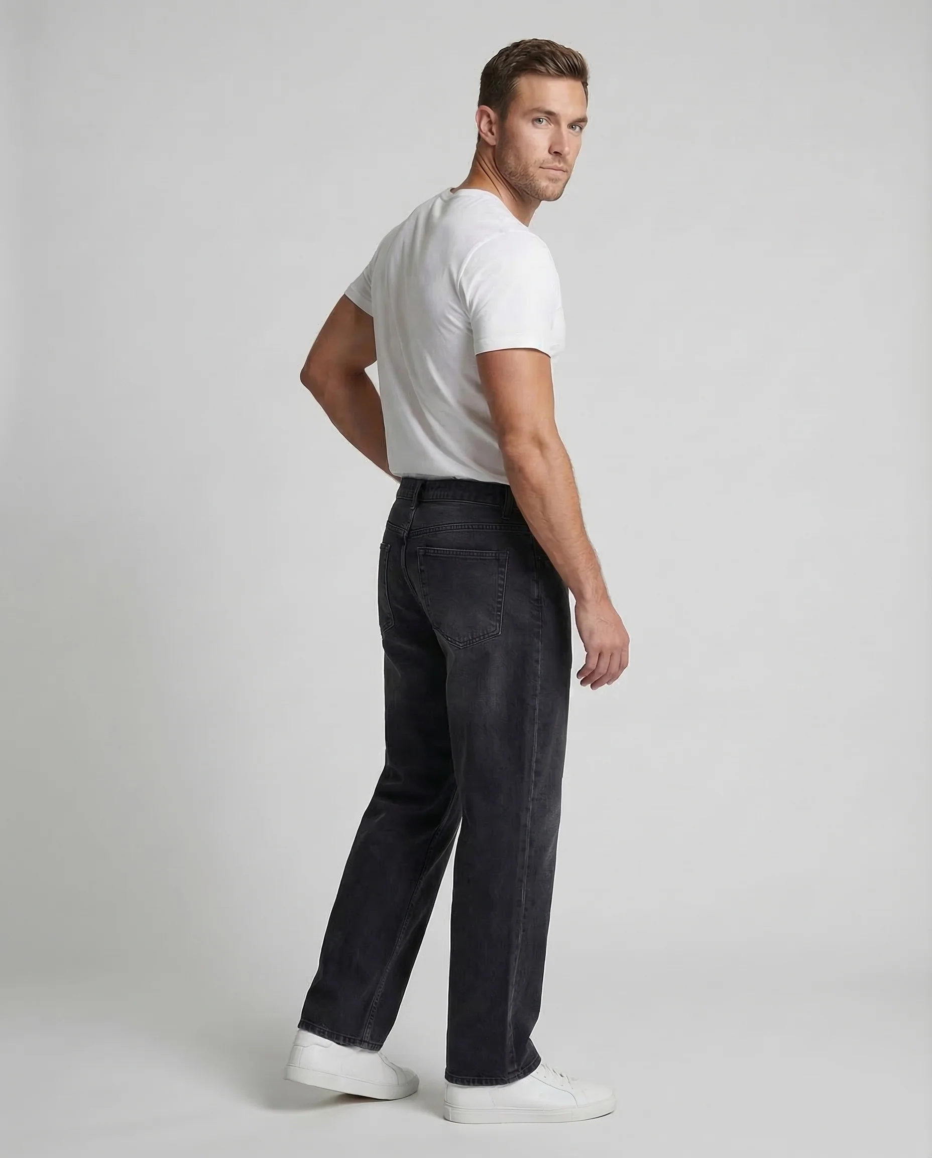 Unisex Jeans Gerade Locker - Image 4