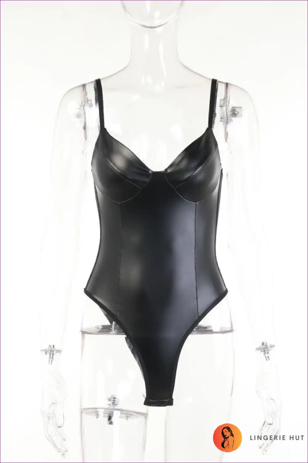 Heidi-Mode | V-Ausschnitt Lederimitat Body - Elegante Silhouette - Image 3
