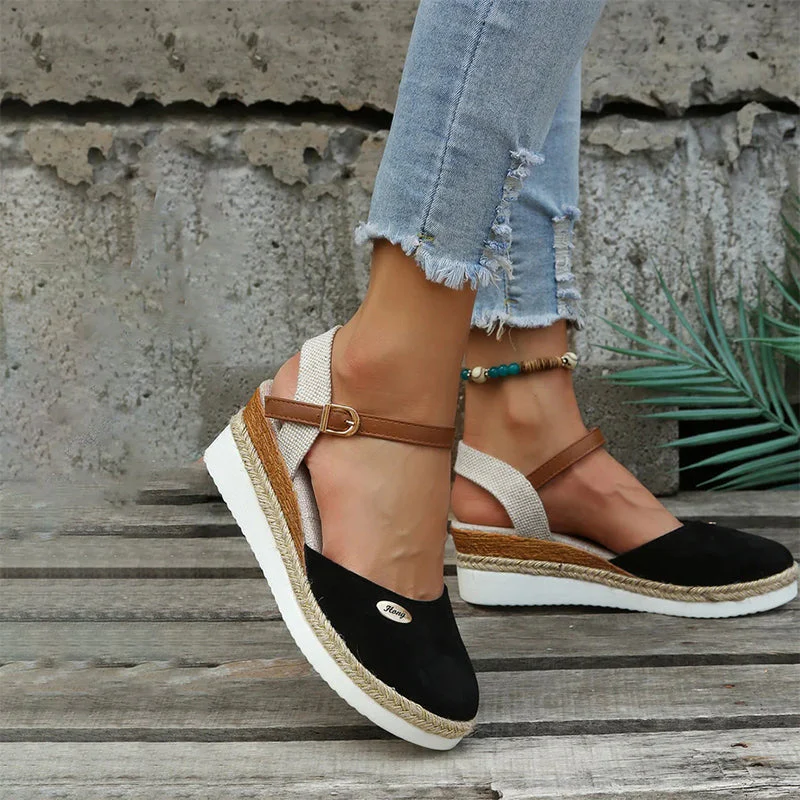 Vintage Wedge Sandalen Heidi Mode - Image 6