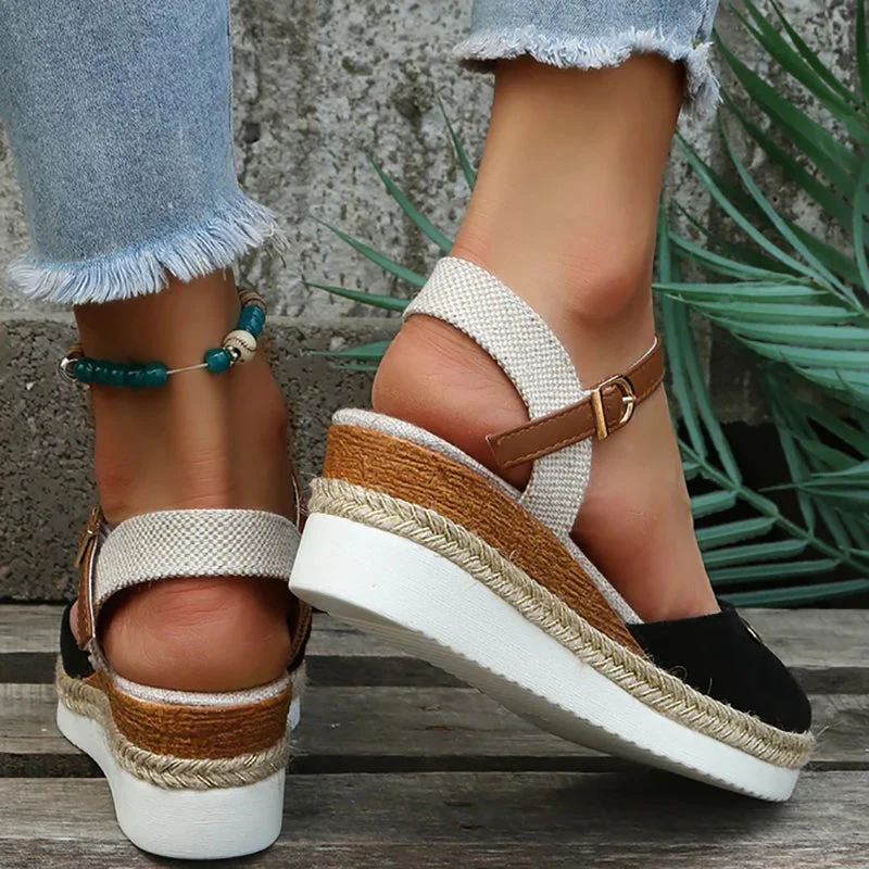 Vintage Wedge Sandalen Heidi Mode - Image 7